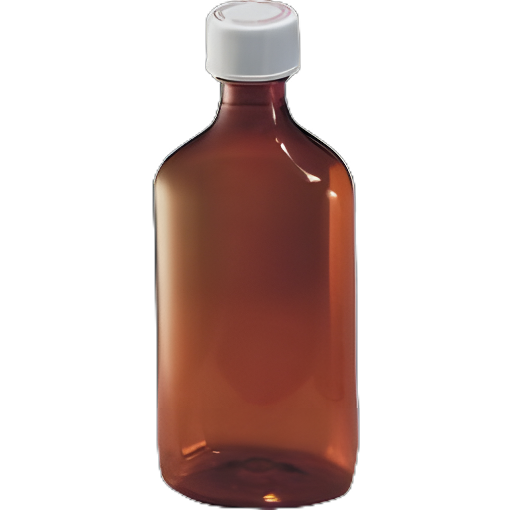 Prescription Bottle, Oval 1 oz. Amber