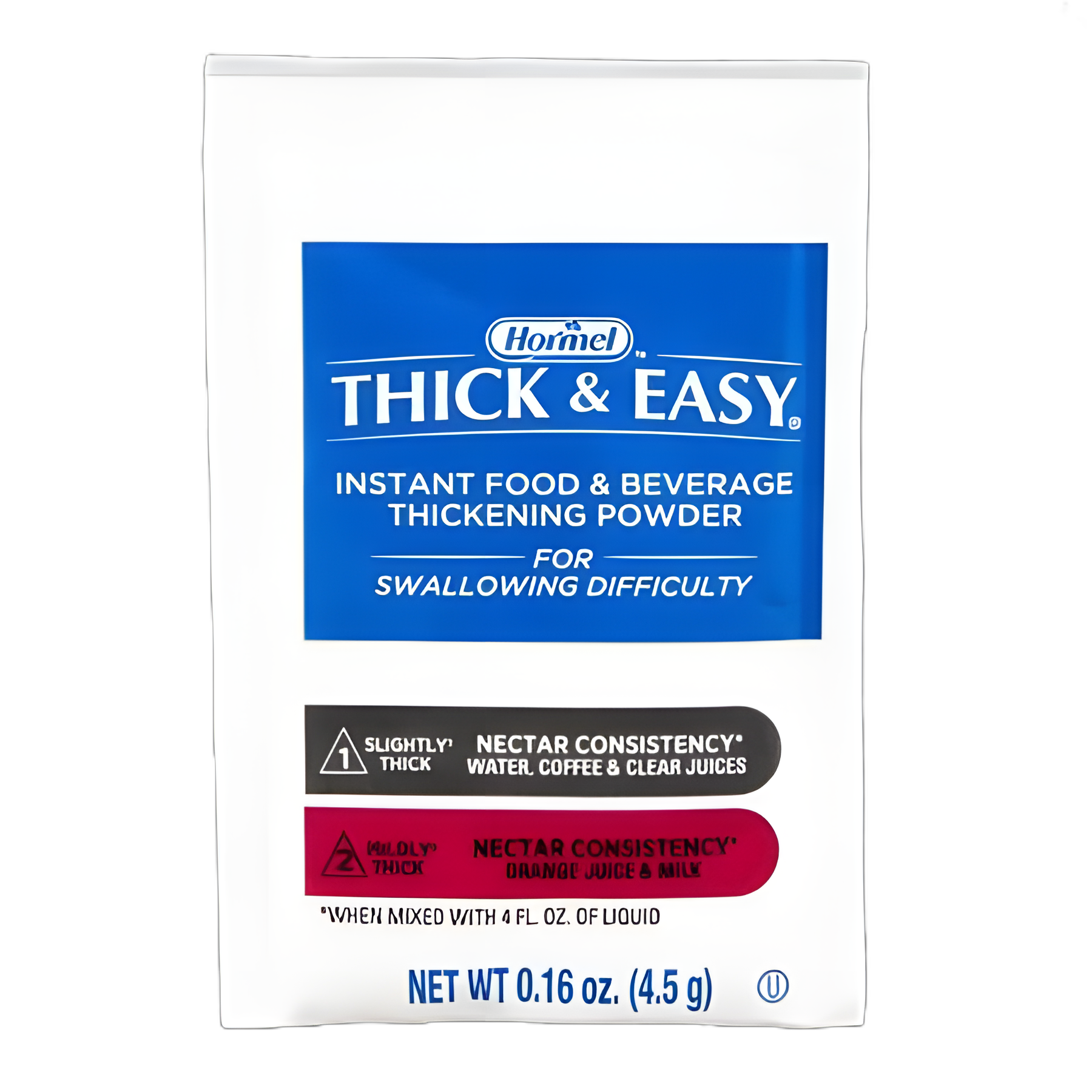 Food and Beverage Thickener Thick & Easy® 0.16 oz. Individual Packet Unflavored Powder IDDSI Level 1 Slightly Thick