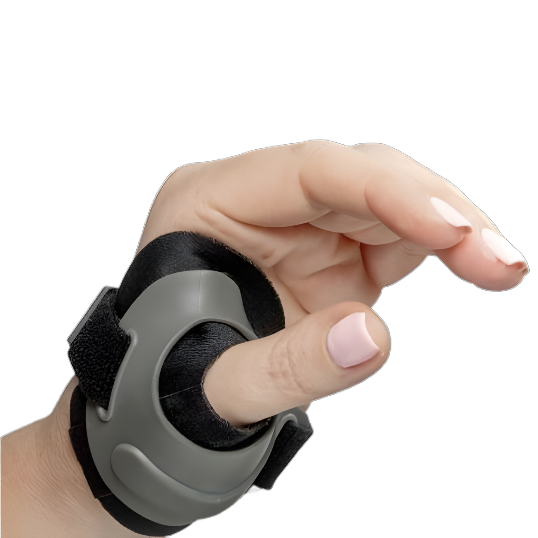 CMCcare Thumb Brace for Arthritis, Adult Large - Left Hand, D-Ring Closure, Gray