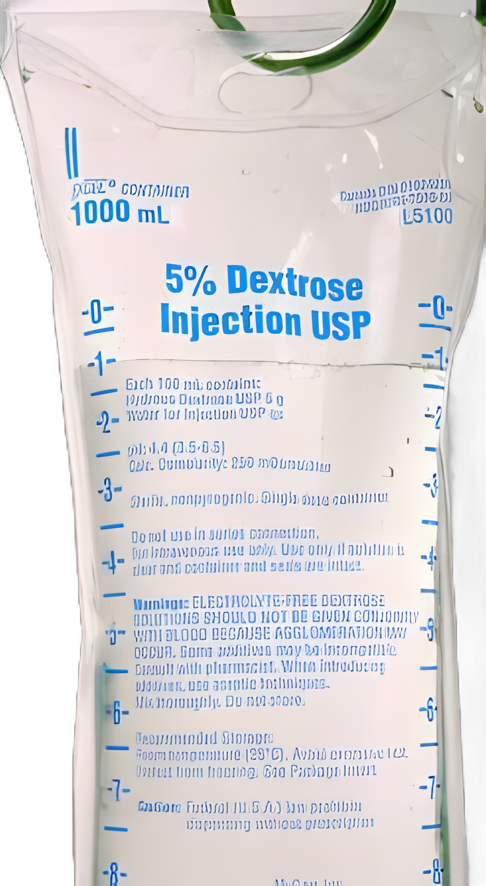 Caloric Agent Dextrose / Water, Preservative Free 5% IV Solution Flexible Bag 1,000 mL - L5100
