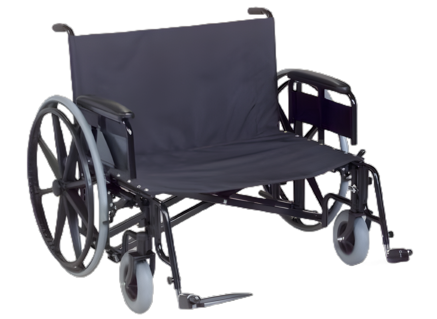 Regency XL 2000 Bariatric Reclining Wheelchair with 700 lbs. Capacity, Dual Axle, Swing-Away Elevating Legrest - 24 Inch Seat