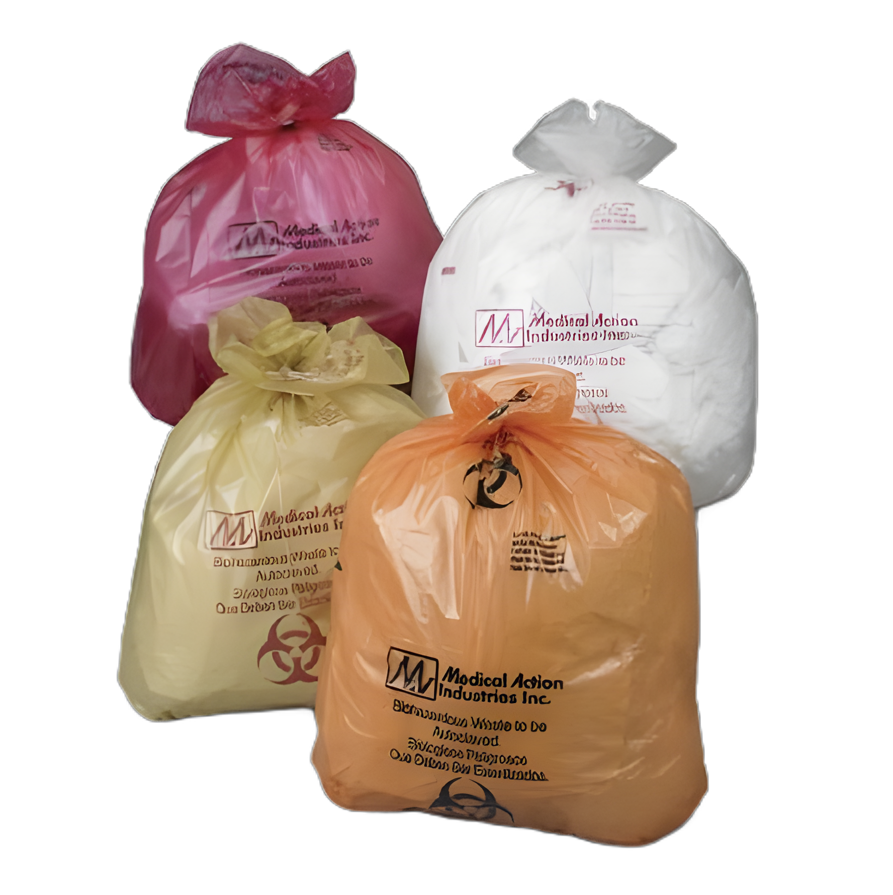 Biohazard Waste Bag Medegen Medical Products 3 to 4 gal. Orange Bag Polypropylene 14 X 18 Inch