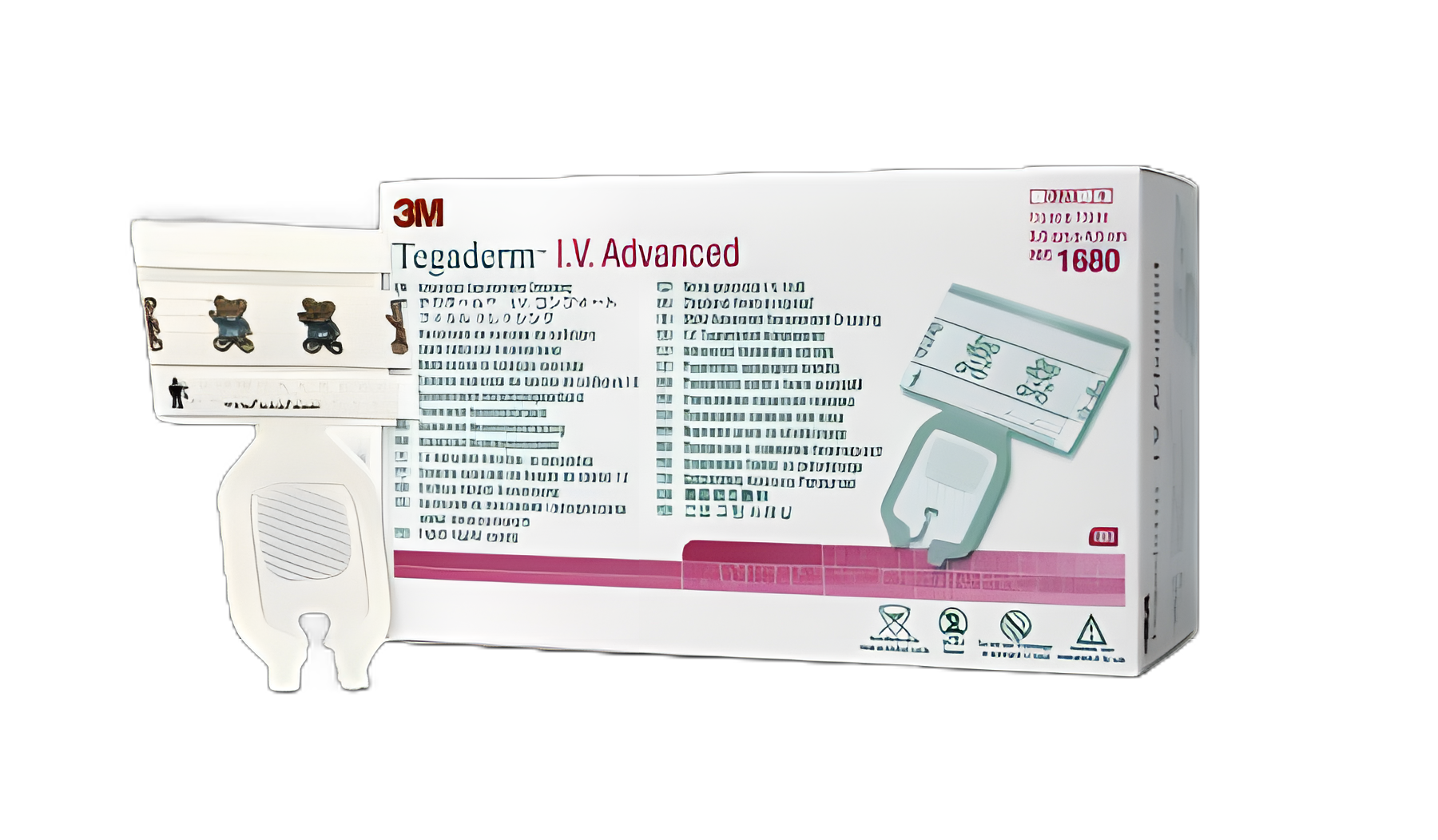 3M™ Tegaderm™ Film I.V. Dressing - 1-1/2 X 1-3/4 Inch, Sterile, Waterproof