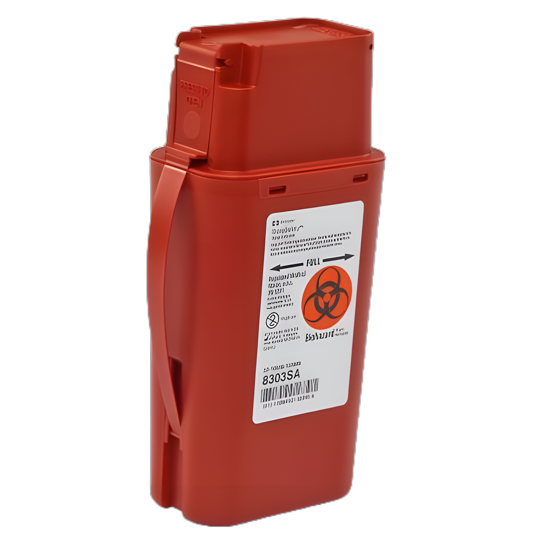 Portable Sharps Container SharpSafety™ Red Base 8-3/4 H X 2-1/2 D X 4-1/2 W Inch Vertical Entry 0.25 Gallon
