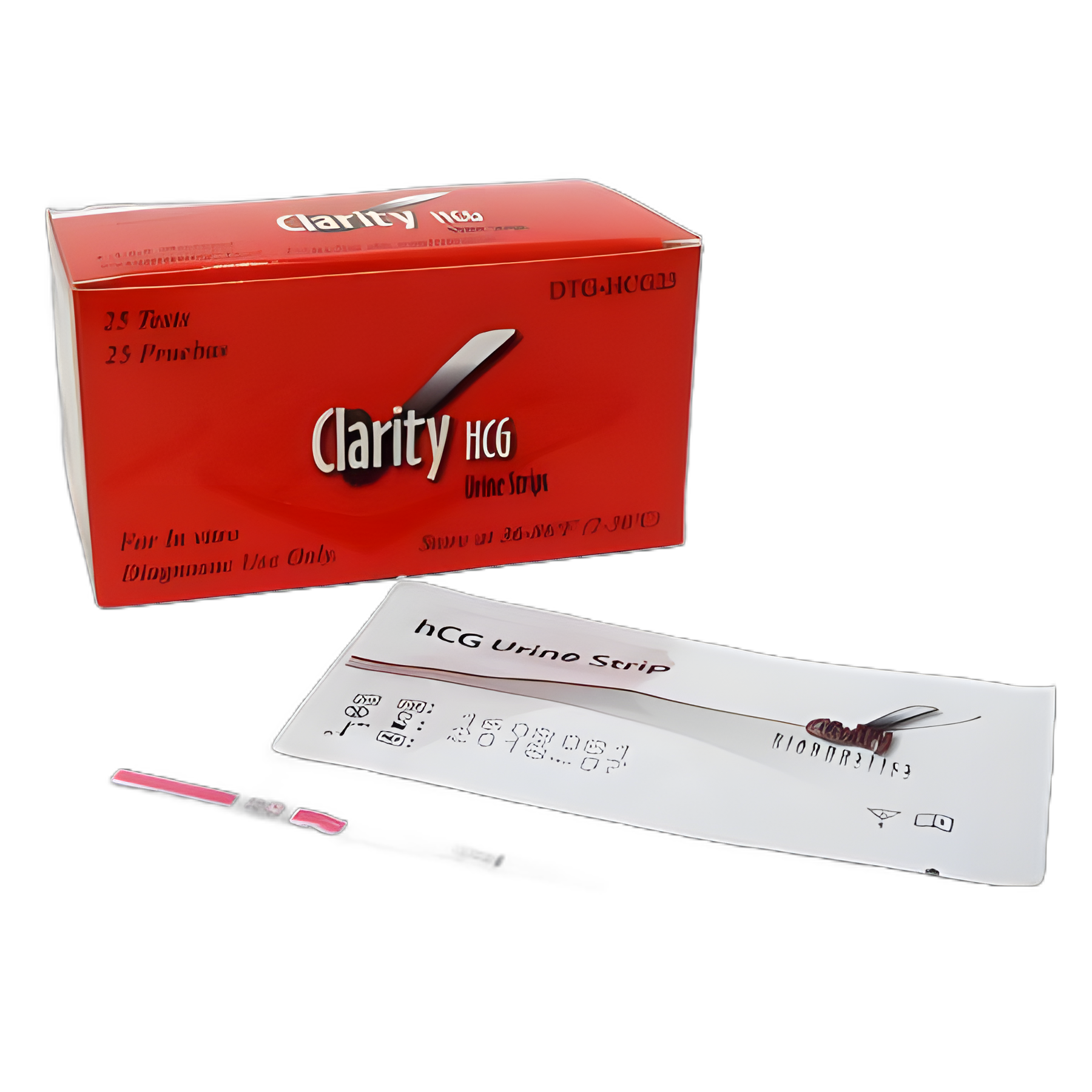 Reproductive Health Test Kit Clarity® hCG Pregnancy Test 25 Tests CLIA Waived - DTG-HCG25