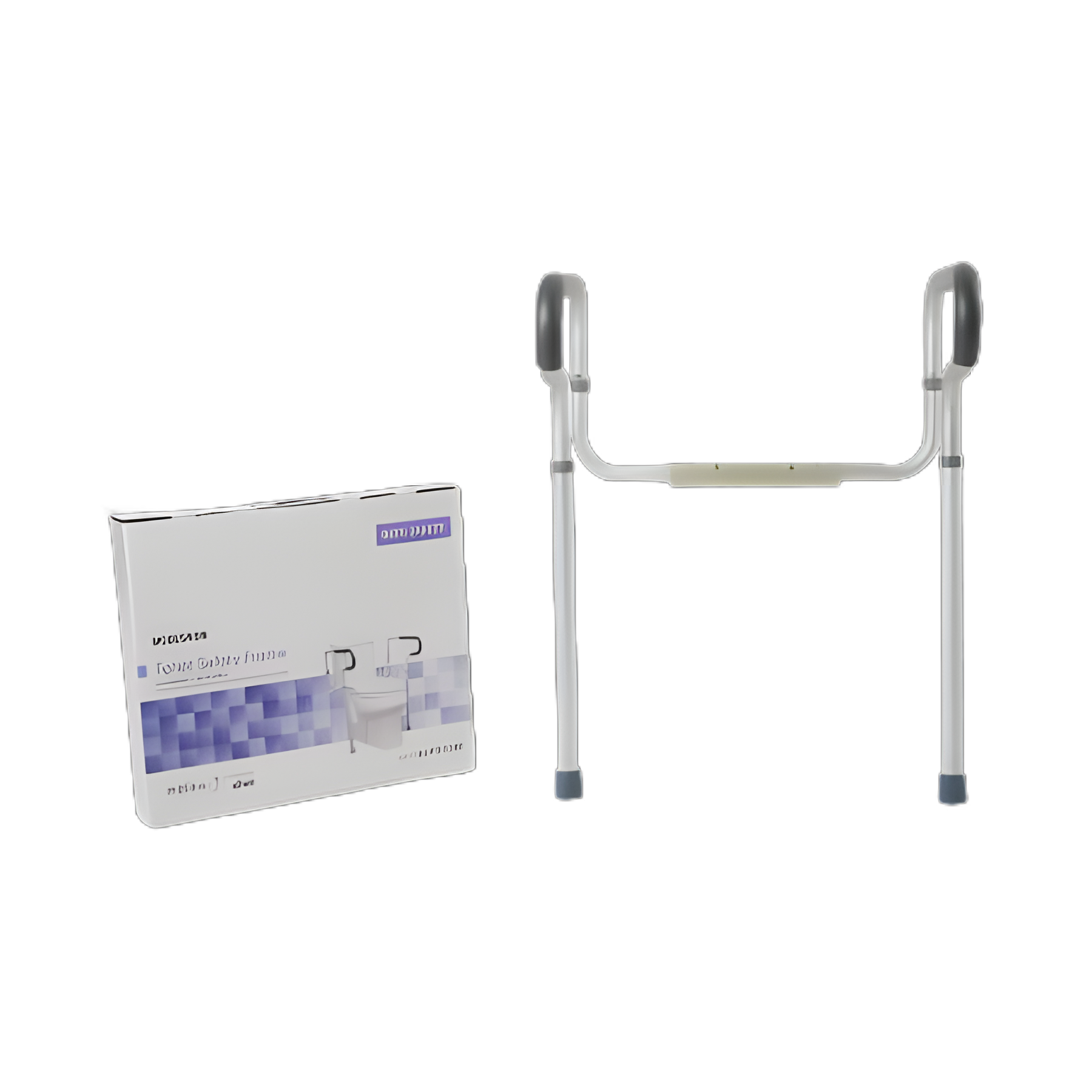 McKesson Gray Aluminum Toilet Safety Rail - Supportive Bathroom Safety Frame