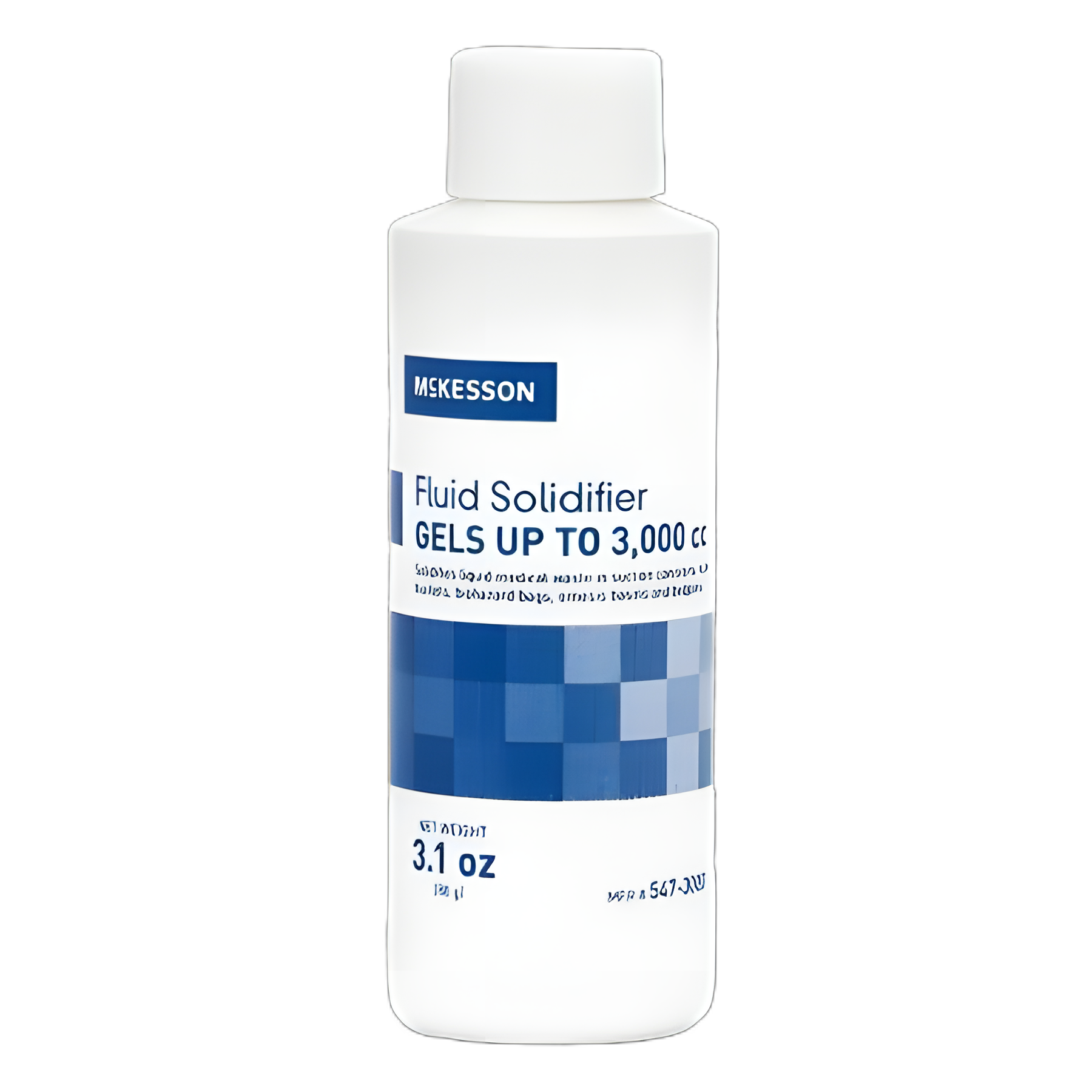 McKesson Fluid Solidifier for Medical Waste - 3,000 cc Capacity, 3.17 oz Screw Top Bottle