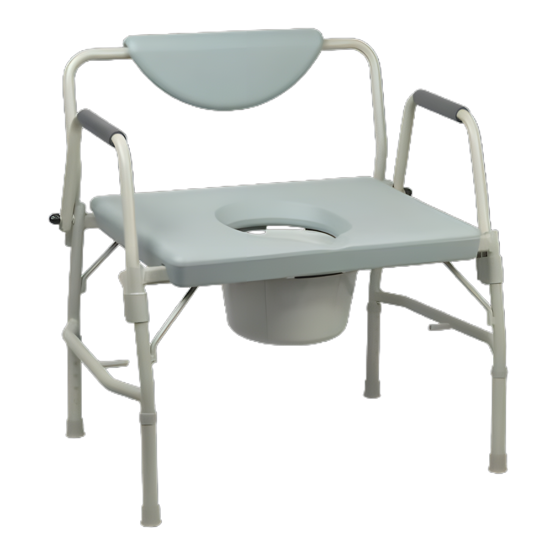 McKesson Heavy-Duty Bariatric Commode Chair with Drop Arms and Padded Backrest