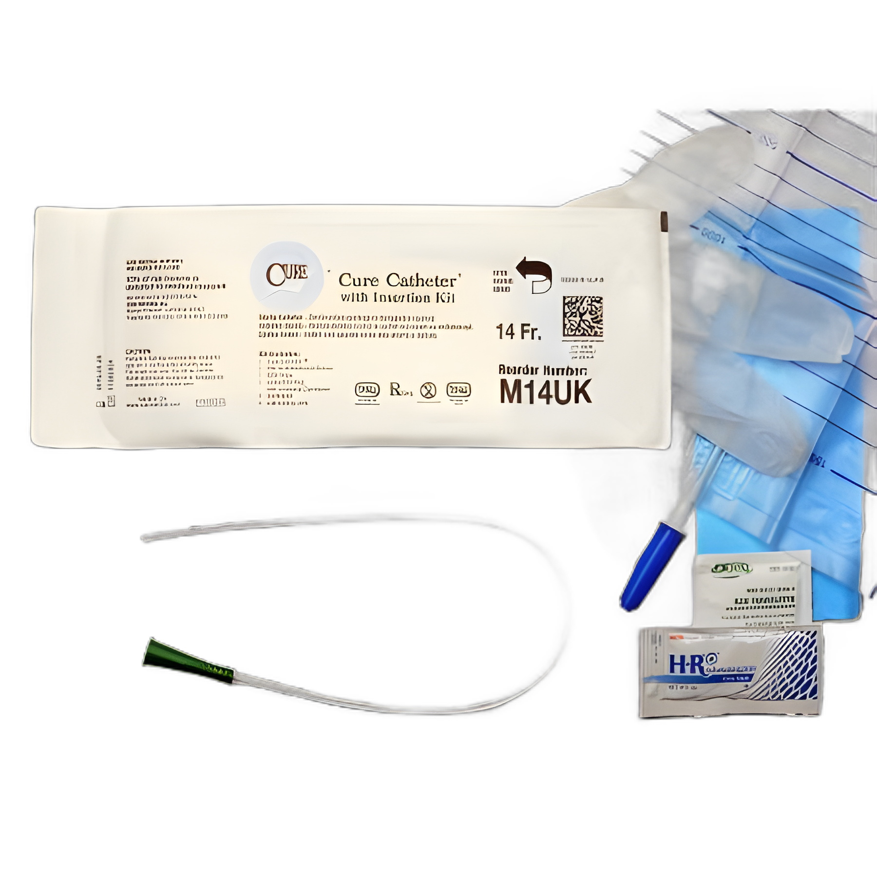 Intermittent Closed System Catheter Cure Catheter® Closed System Male / Straight Tip 14 Fr. Uncoated PVC