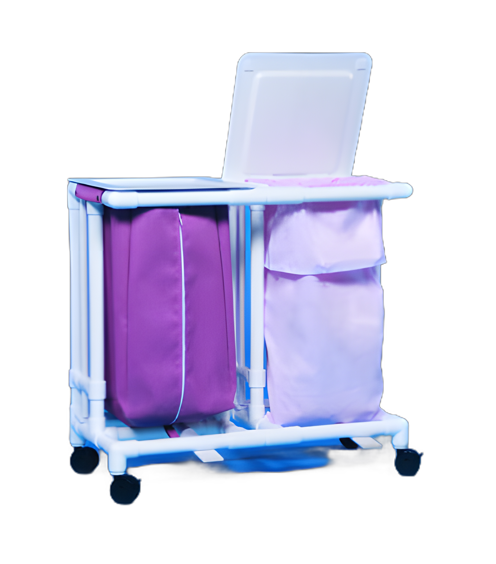Double Hamper with Bags Classic 4 Casters 39 gal. - LH-22-ZF MESH - 3
