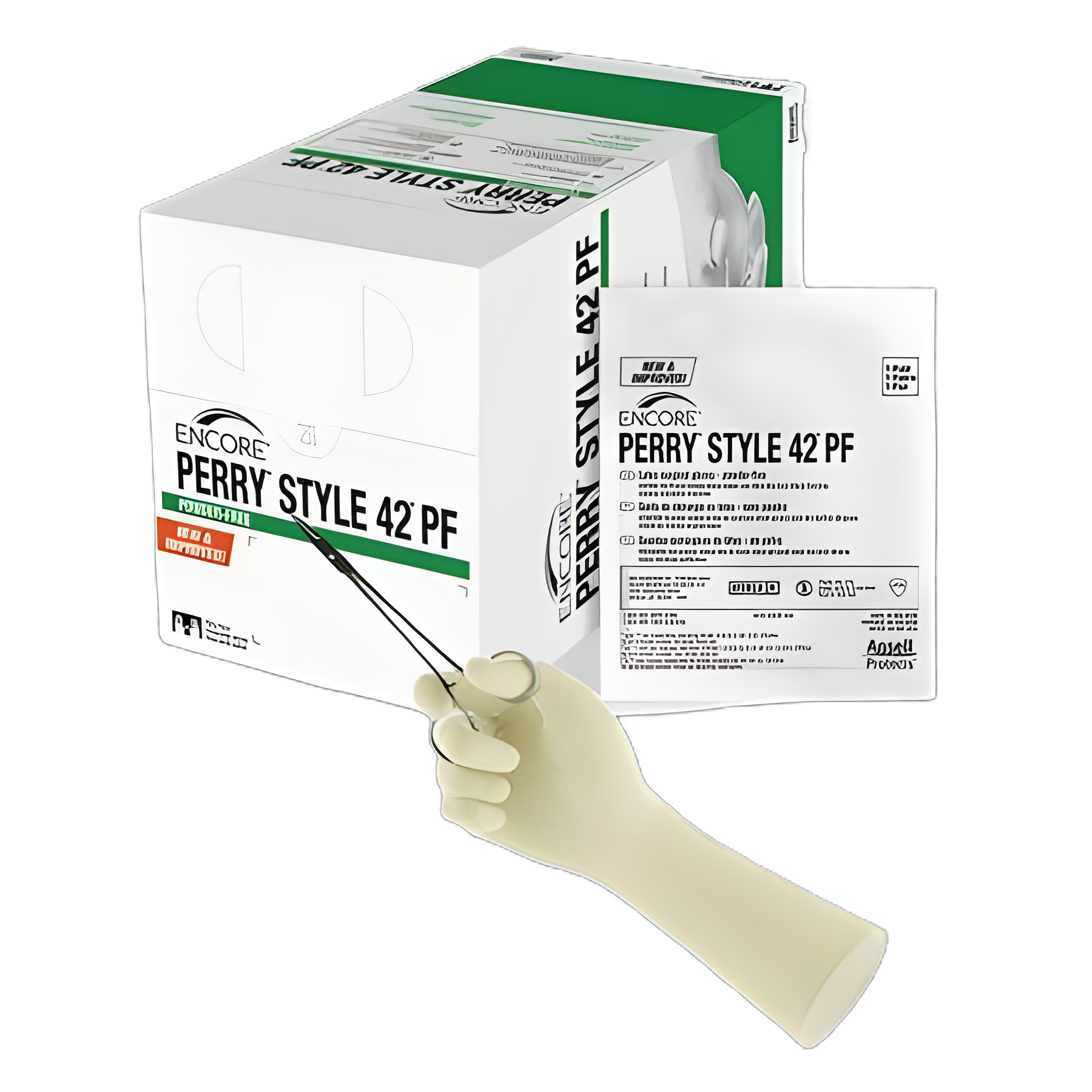 ENCORE Perry Style 42 PF Surgical Gloves, Size 8.5 - Sterile, Latex, Chemo Tested