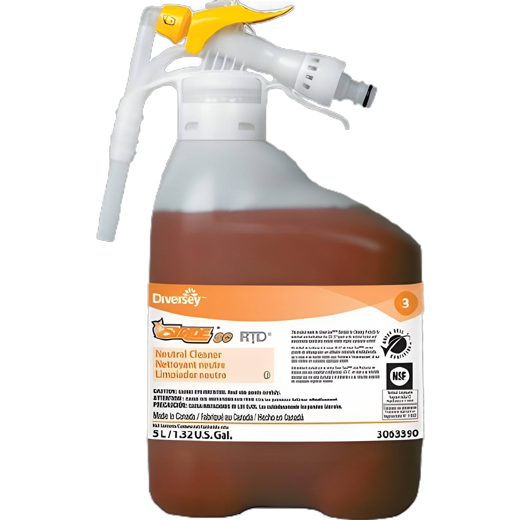 Floor Cleaner Diversey™ Stride® Liquid Concentrate 5 Liter Bottle Citrus Scent RTD® Dispensing System