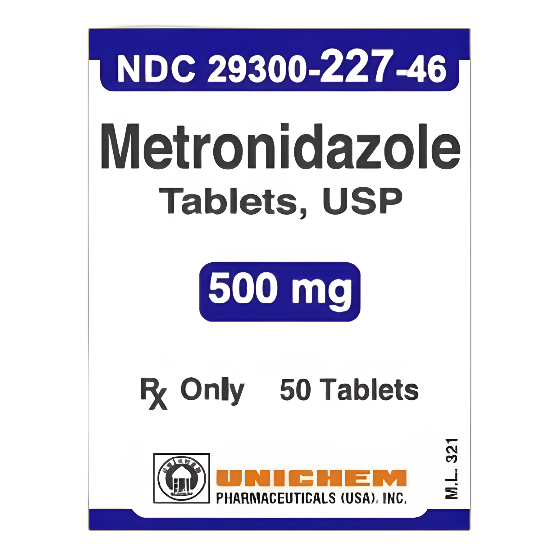Metronidazole 500mg Tablets - Antiprotozoal Medication Bottle of 50