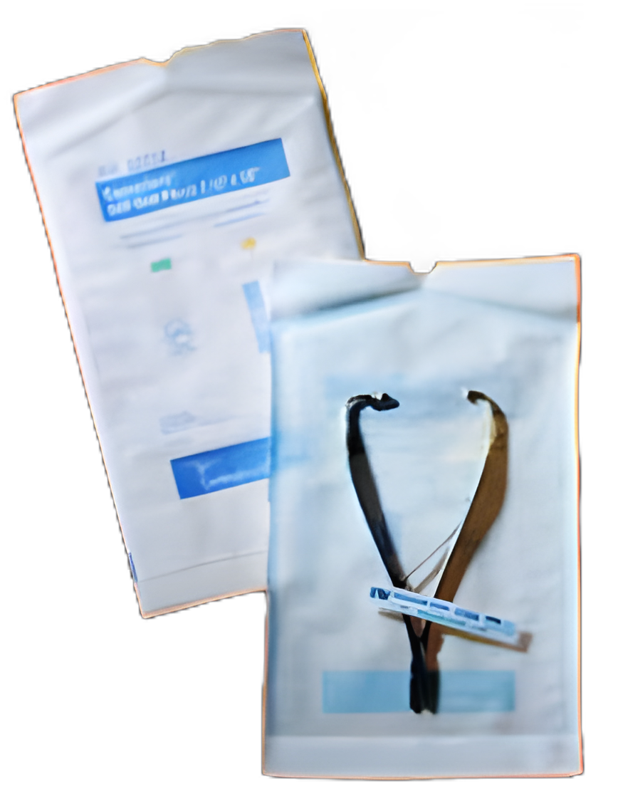 Sterilization Pouch Ethylene Oxide (EO) Gas / Steam 7-1/2 X 13 Inch Transparent / White Self Seal Paper / Film