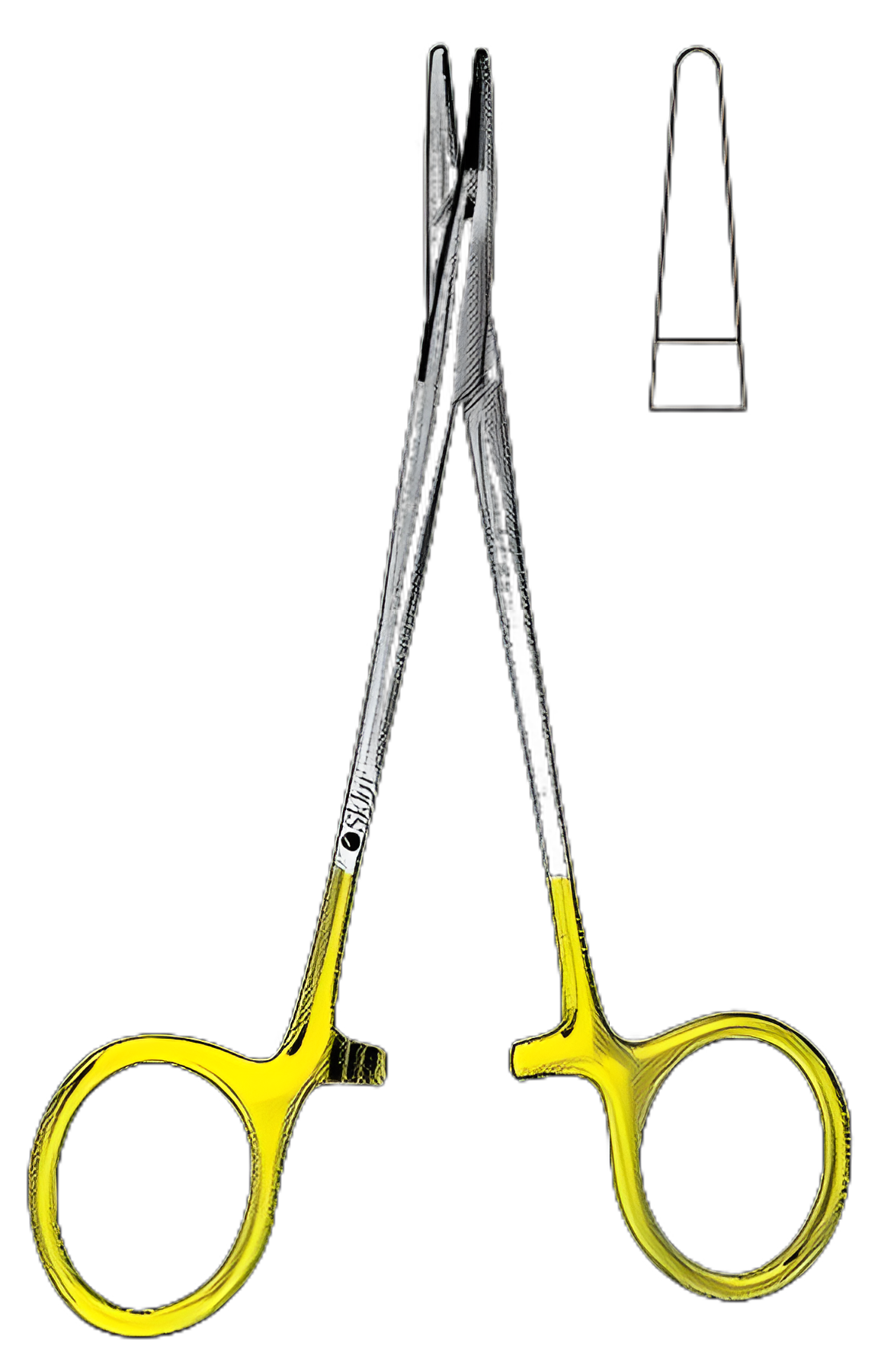 Sklar® TC Needle Holder 5 Inch, Straight Cross Serrated, Blunt Tips, Left-Handed Use