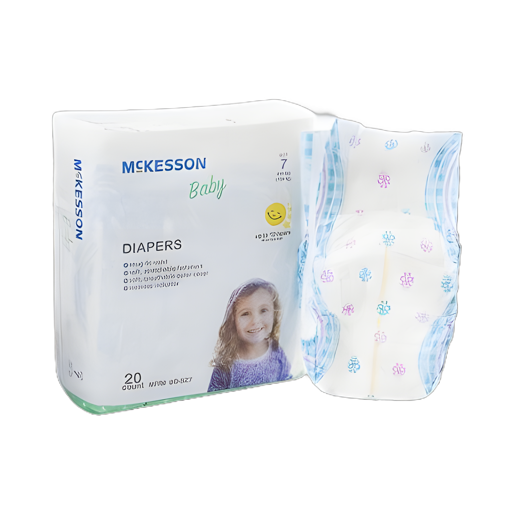 McKesson Unisex Baby Diaper, Size 7, Heavy Absorbency - Disposable