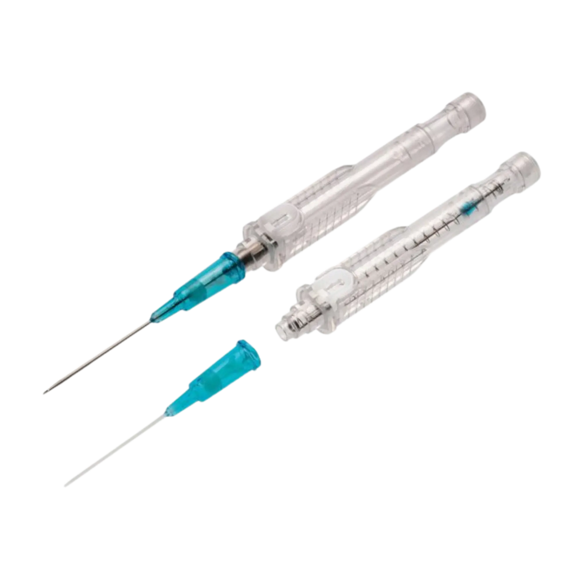 Peripheral IV Catheter SuperCath®️ 5 22 Gauge 1 Inch Push Button Safety Needle - SP120-22-25T