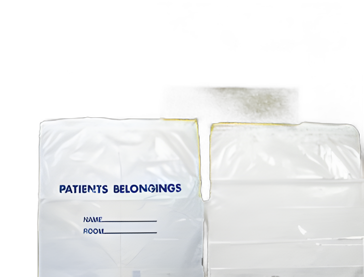 Patient Belongings Bag 7 X 20 X 22 Inch Drawstring Closure White