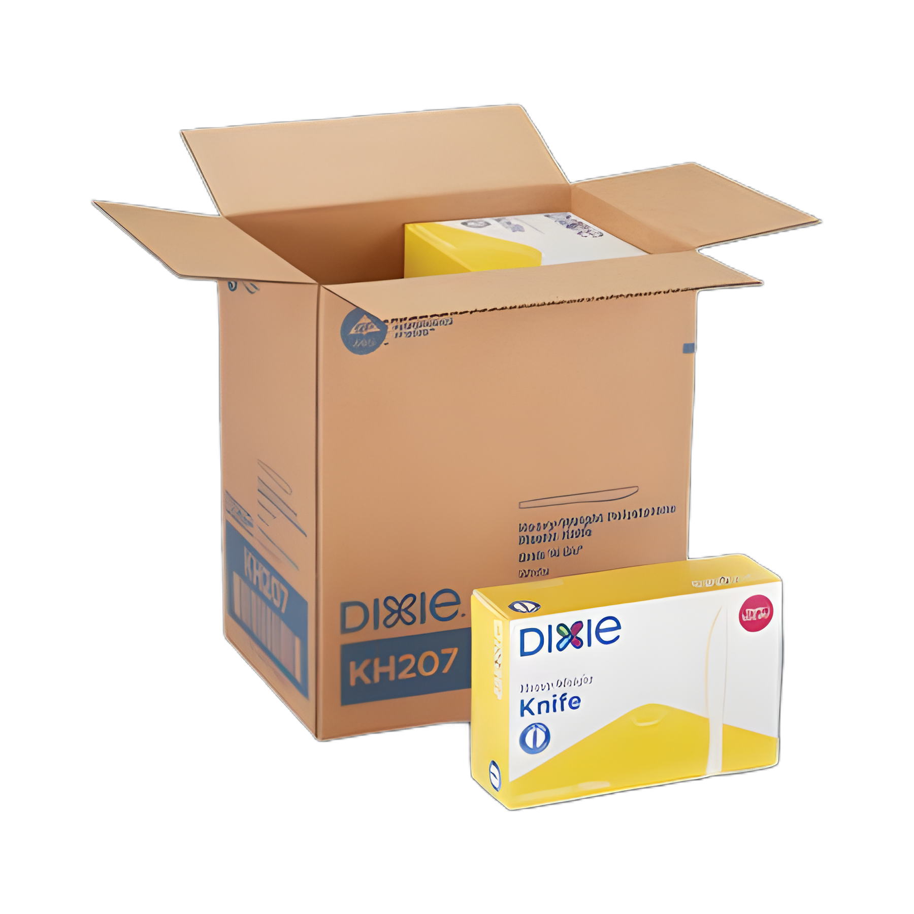 Dixie® Heavyweight Plastic Knives, White, Disposable, 1000/Carton