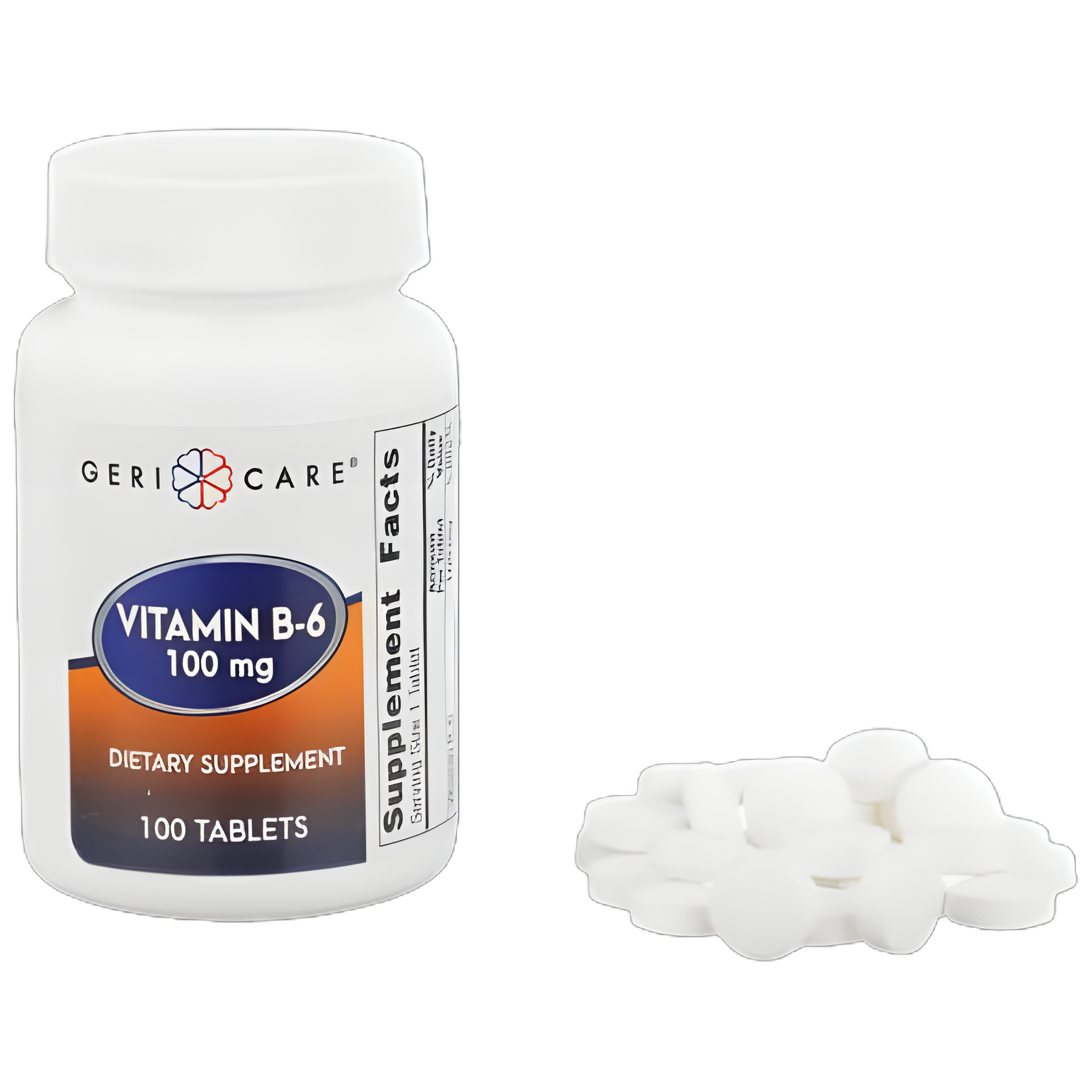 Geri-Care Vitamin B6 100mg Tablets | Dietary Supplement for Nutritional Support