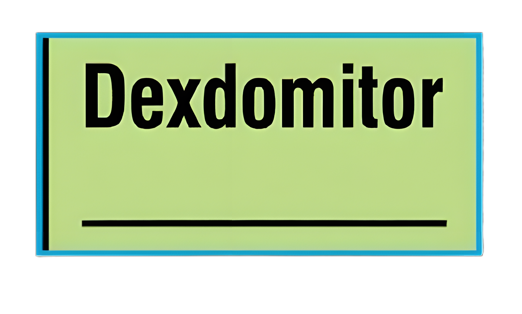 Drug Label Shamrock Syringe Label Dexdomitor / _____ Lime Green 1/2 X 500 Inch