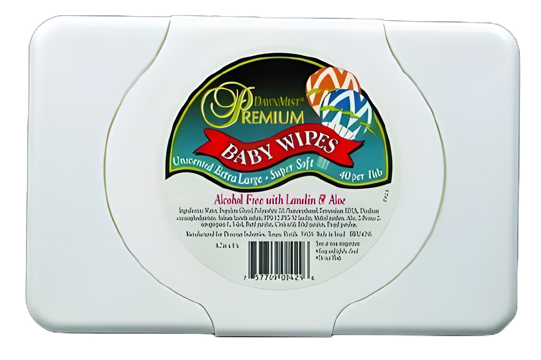 Baby Wipe DawnMist® Tub Unscented 40 Count - BWU4296