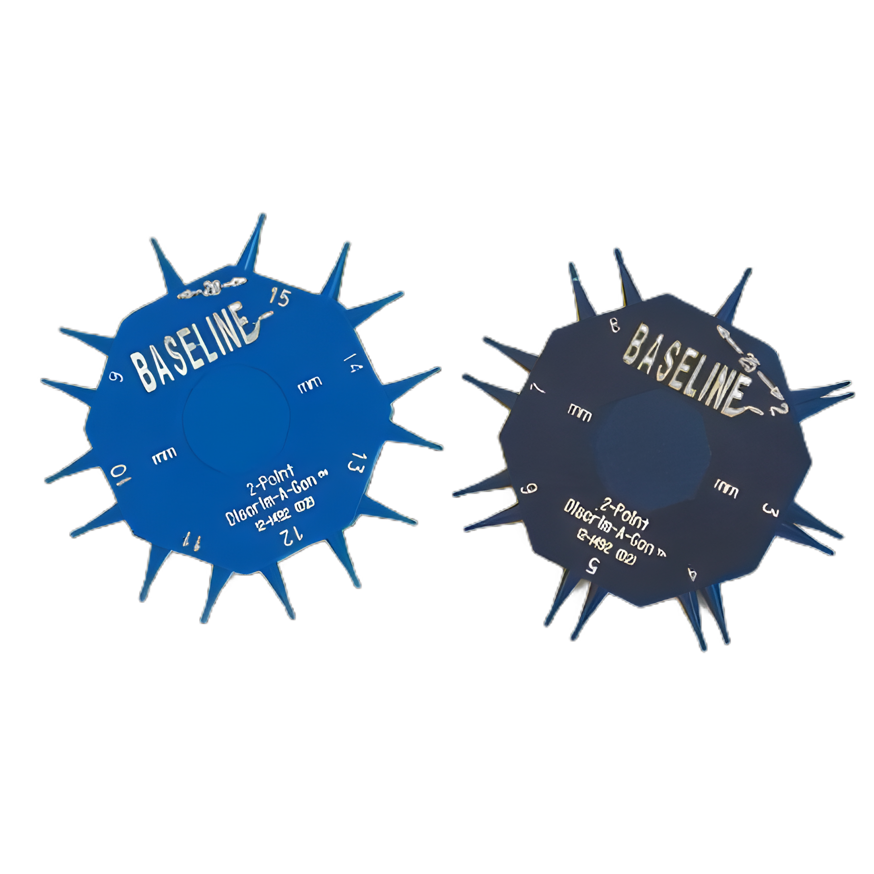Baseline® Discrim-A-Gon™ Two-Point Discriminator, 1-25mm Intervals, Blue/Black
