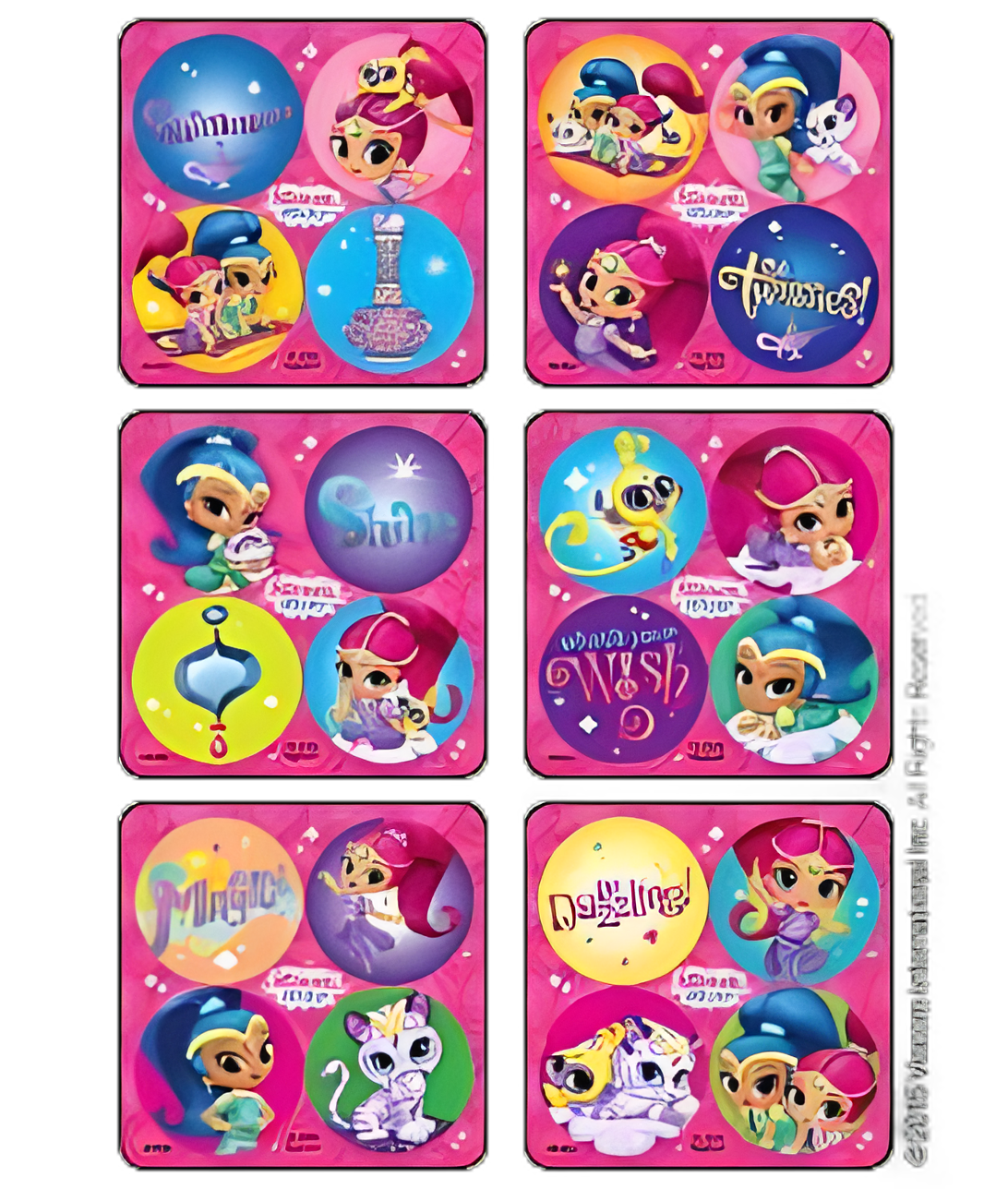 MiniBadges™ Shimmer and Shine Stickers 300/Roll - 2-1/2 Inch for Medical Settings