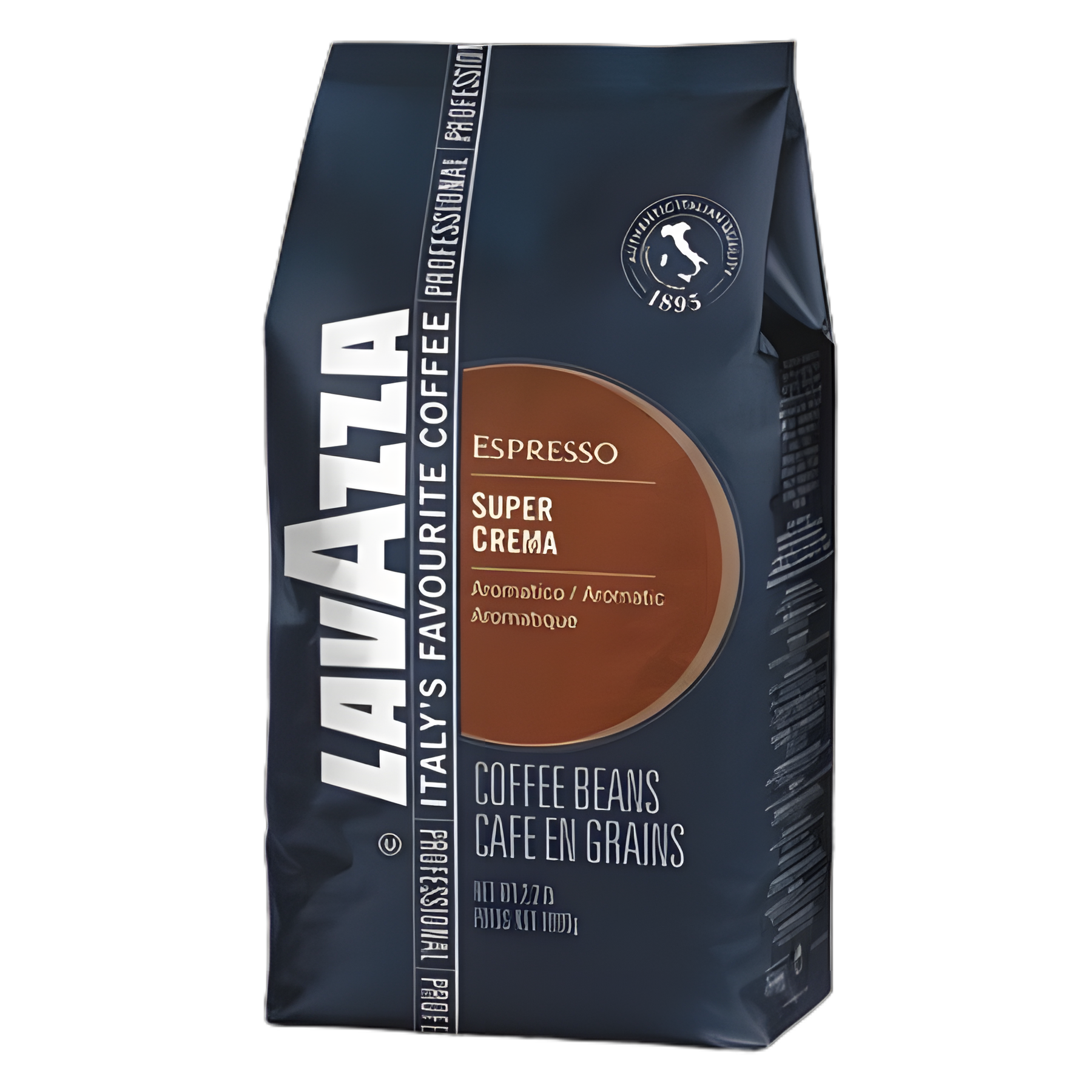 Super Crema Whole Bean Espresso Coffee, 2.2lb Bag, Vacuum-Packed