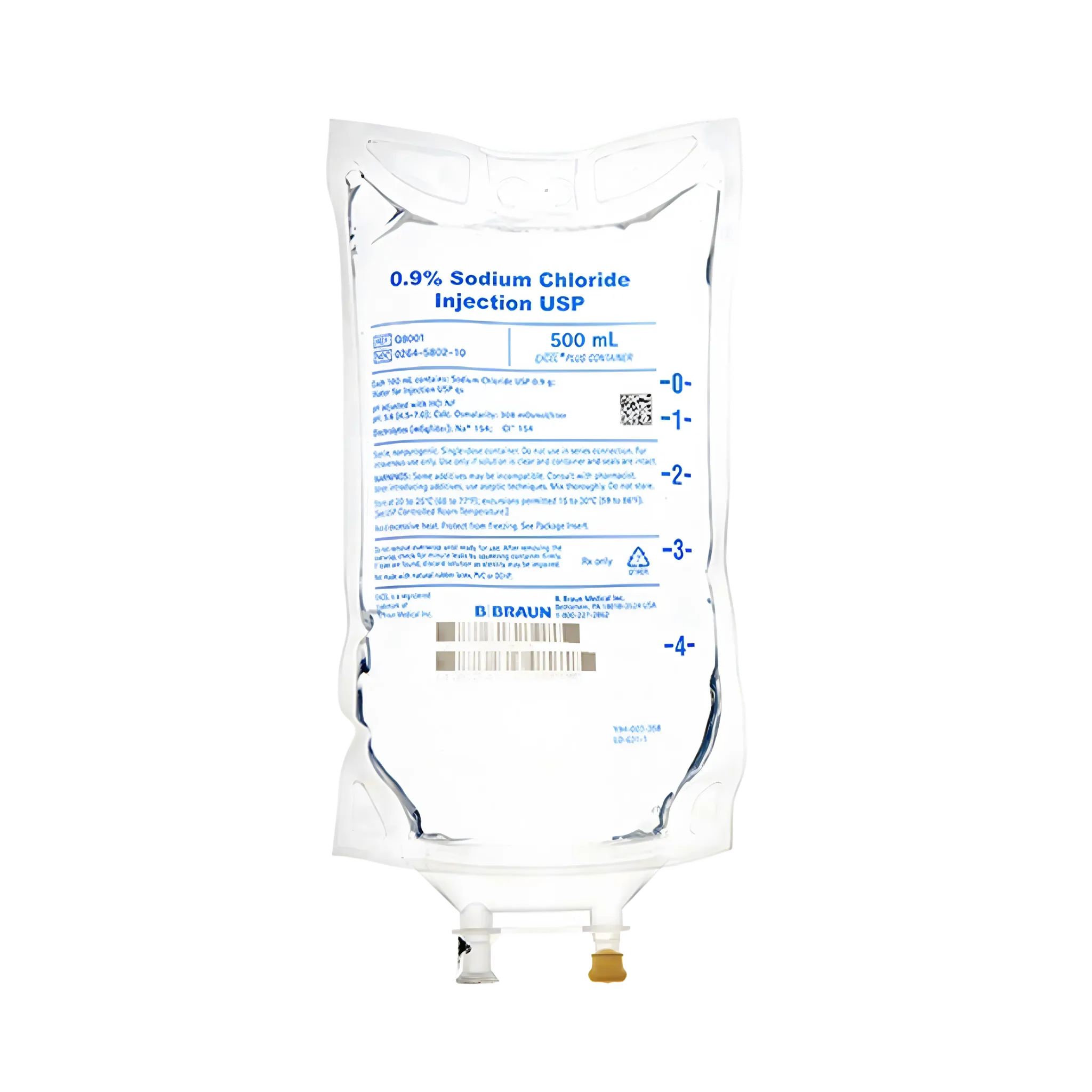 Replacement Preparation Sodium Chloride 0.9% IV Solution Flexible Bag 500 mL - Q8001