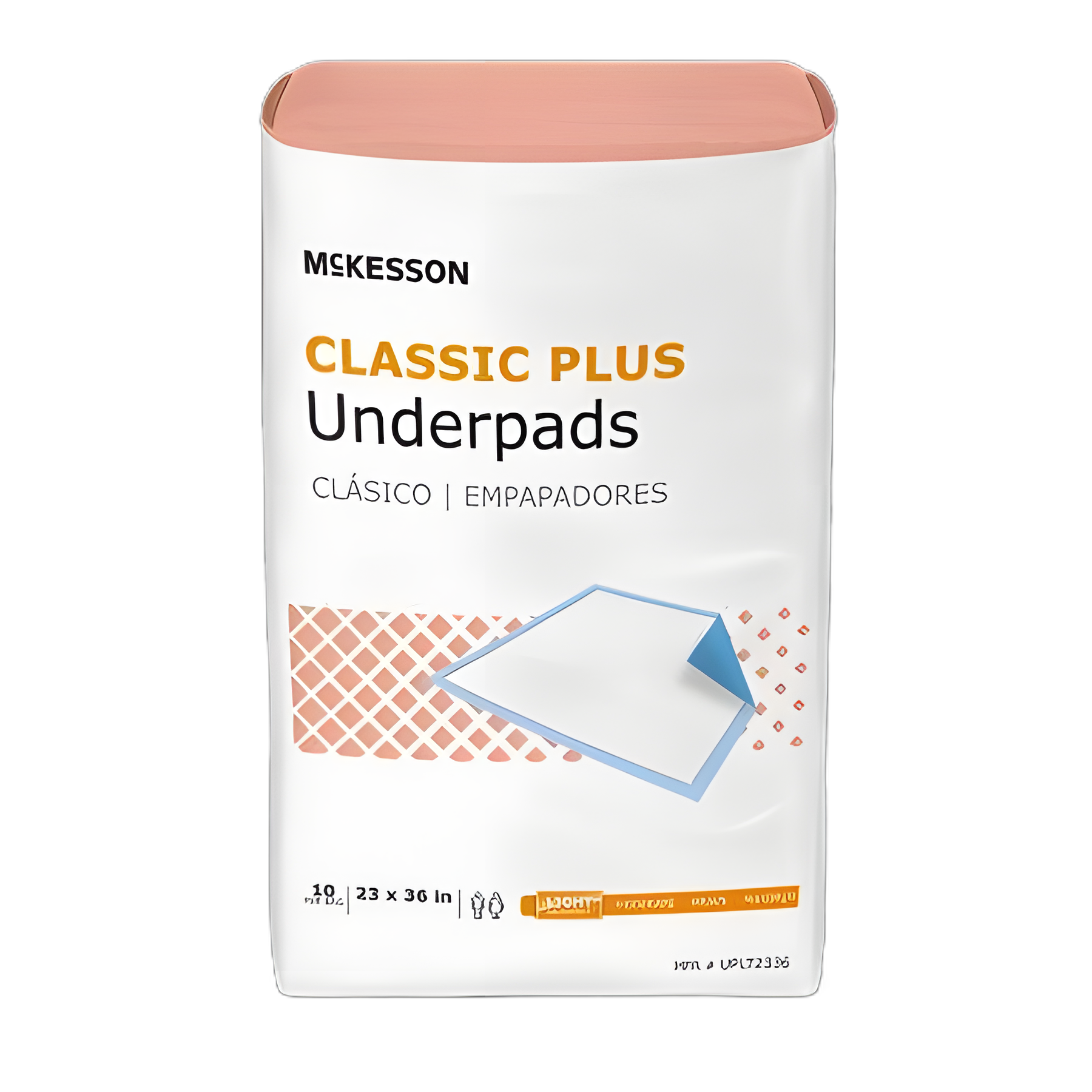 Disposable Underpad McKesson Classic Plus 23 X 36 Inch Fluff Mat Light Absorbency