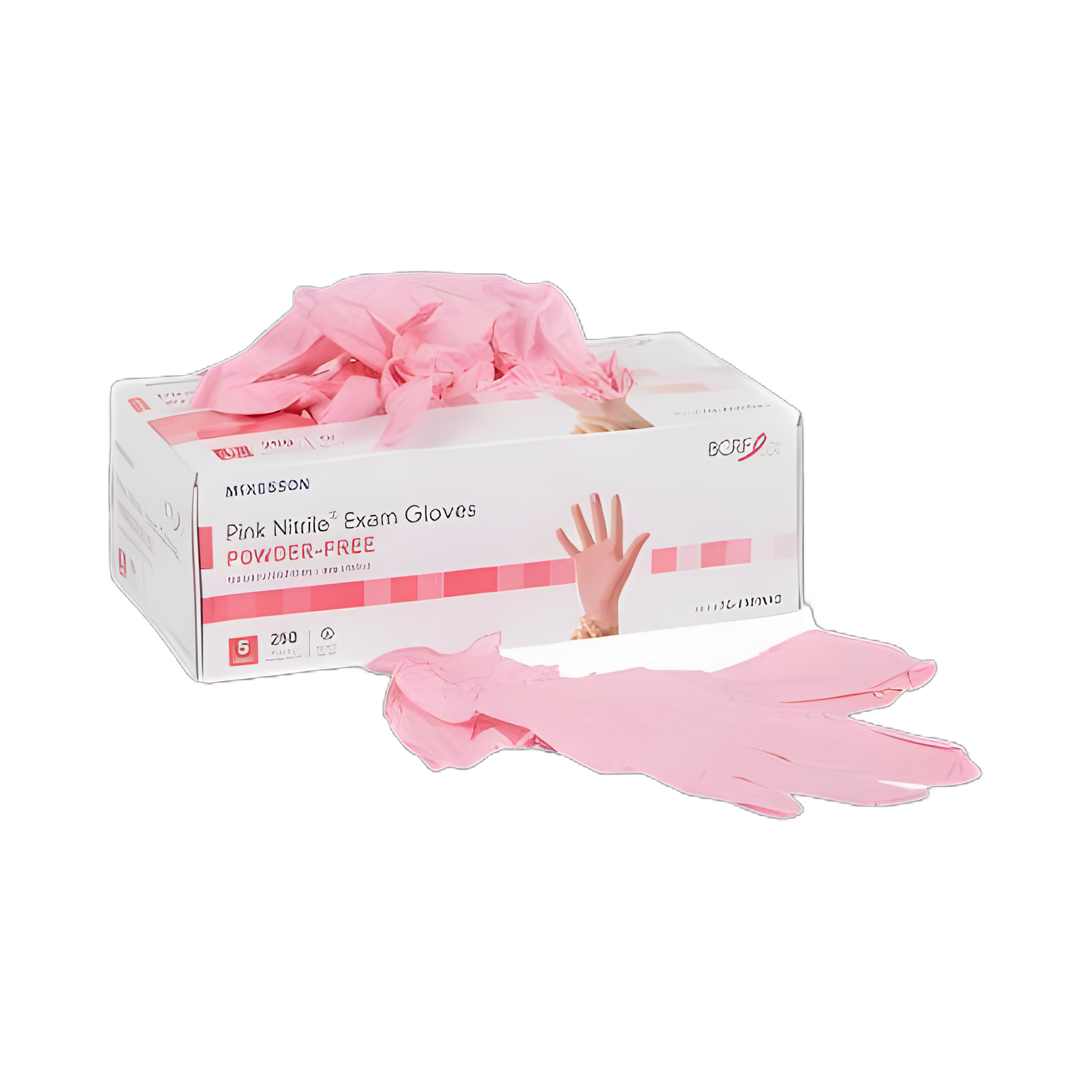 McKesson Pink Nitrile Small Exam Gloves - NonSterile, Powder-Free