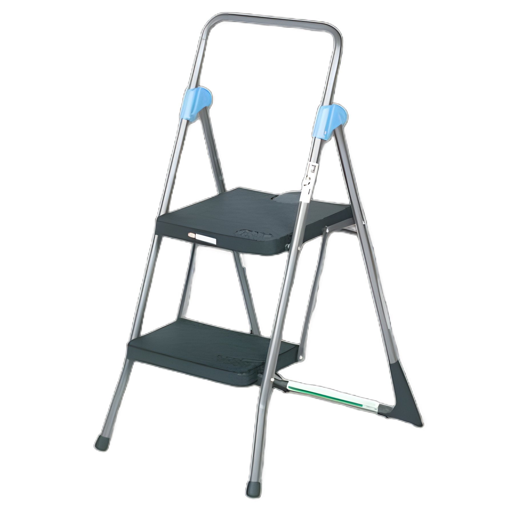 Commercial 2-Step Folding Stool, 300 lb Capacity, 20.5 x 24.75 x 39.5, Gray