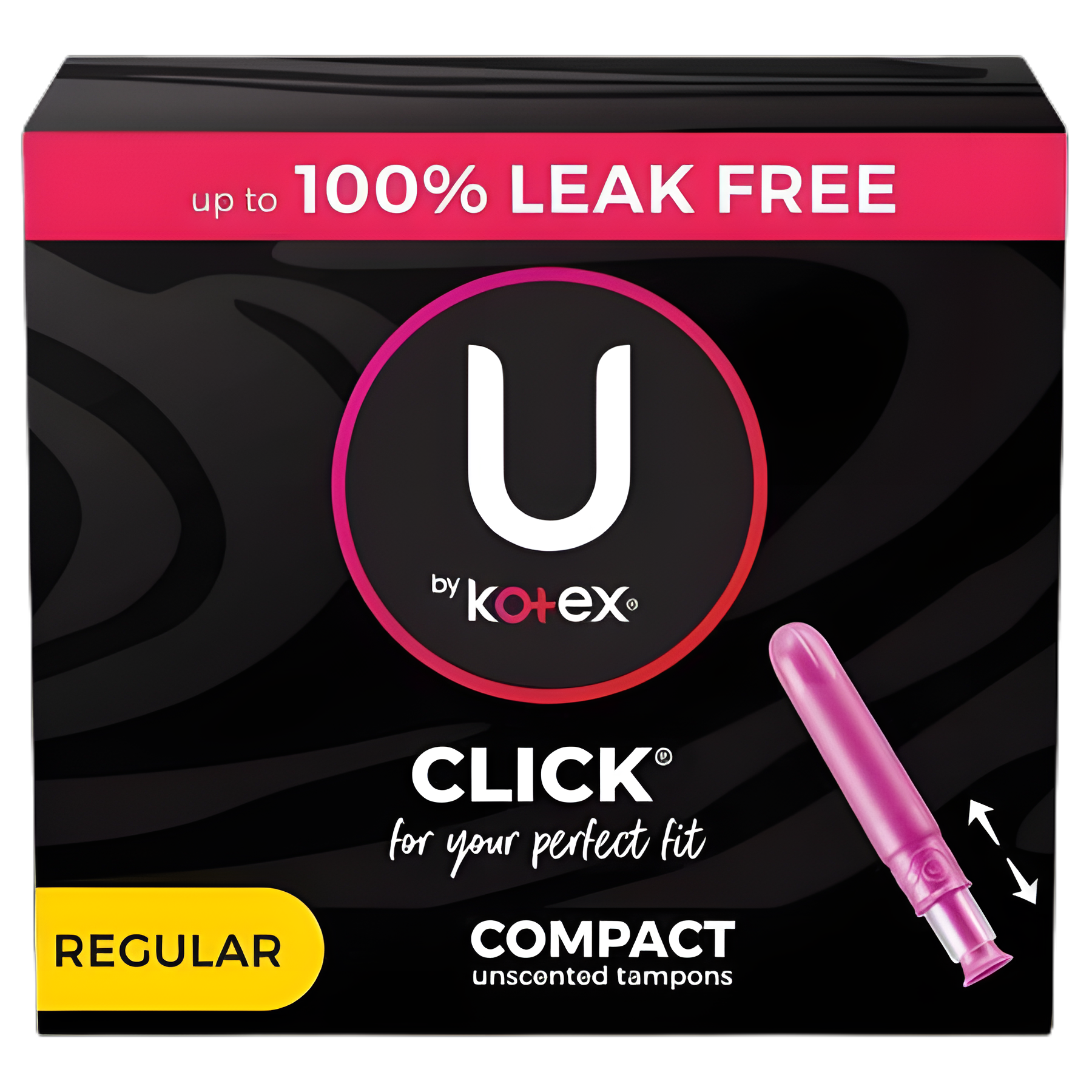 U by Kotex Click Regular Absorbency Tampons with Plastic Applicator