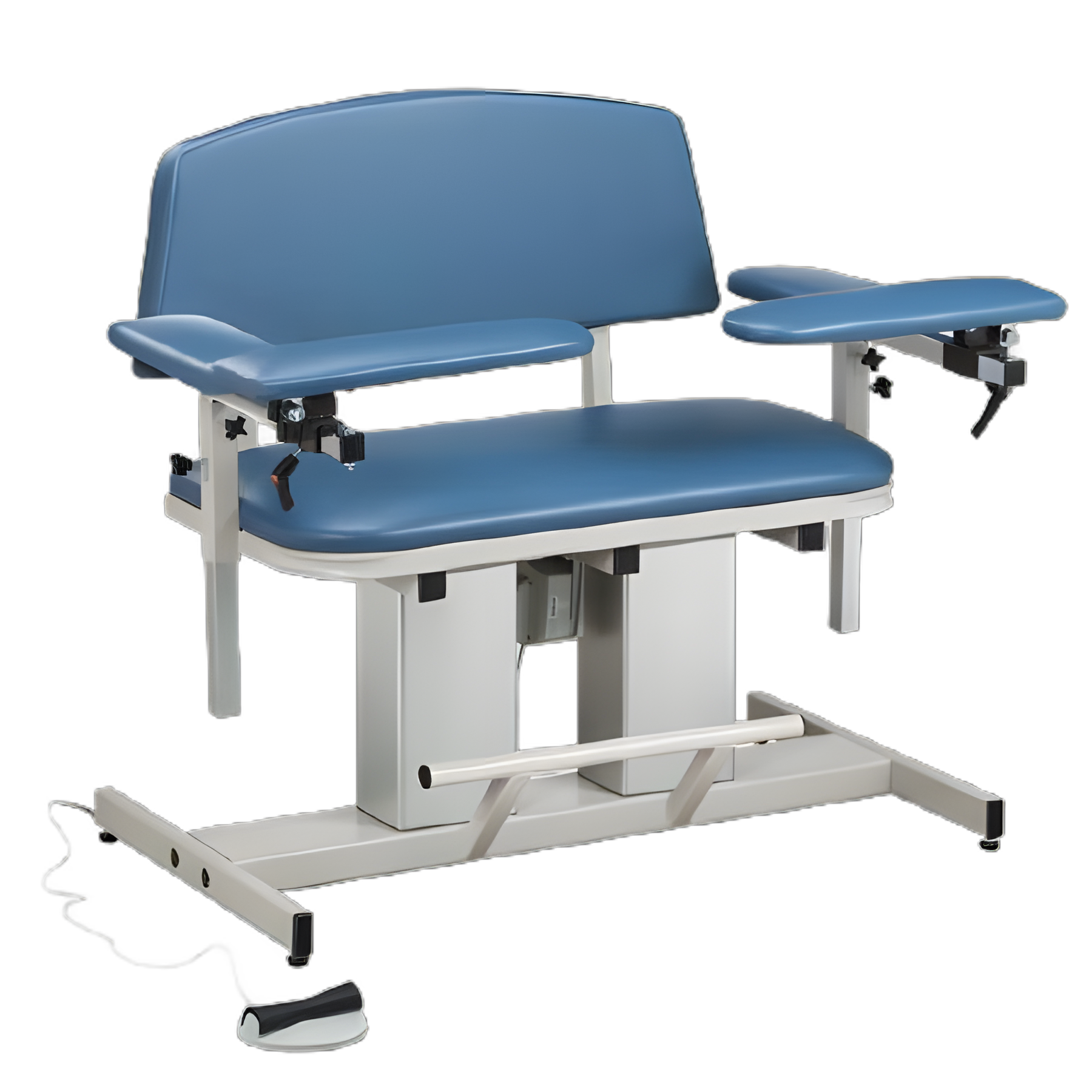 Power Series Bariatric Blood Drawing Chair with Padded Flip-Up Arms - Warm Gray