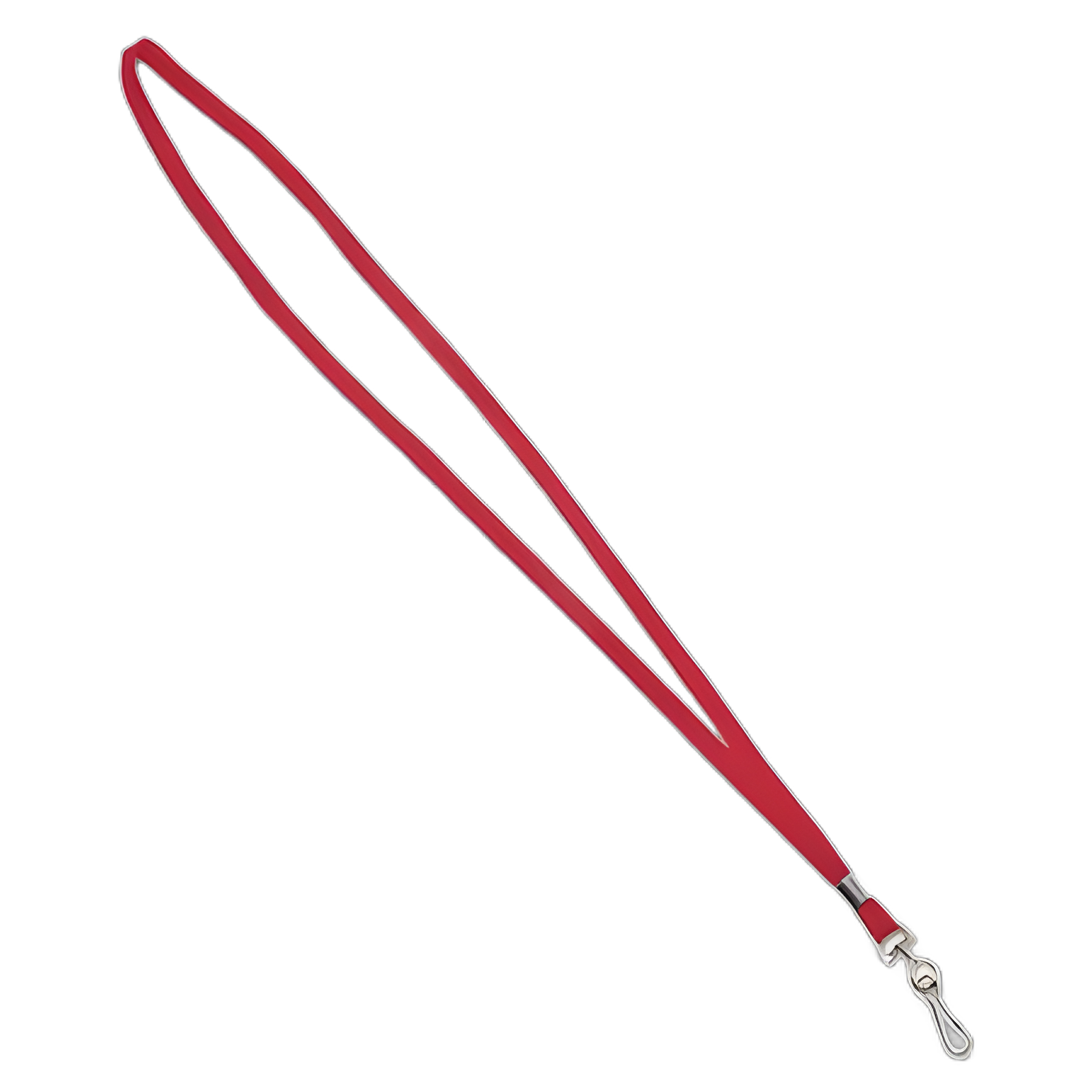 Deluxe Lanyards, Metal J-Hook Fastener, 36" Long, Red, 24/Box