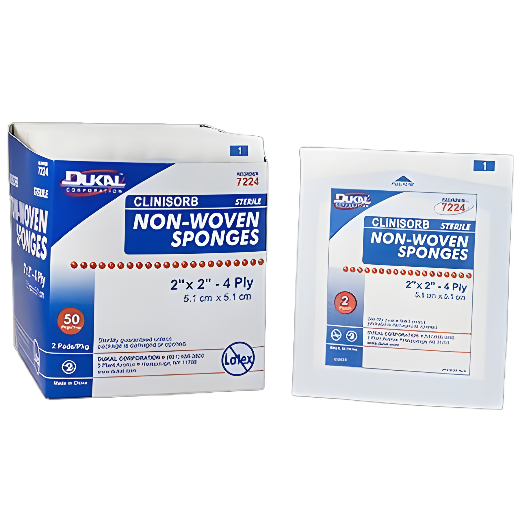 Nonwoven Sponge Clinisorb 2 X 2 Inch 2 per Pack Sterile 4-Ply Square