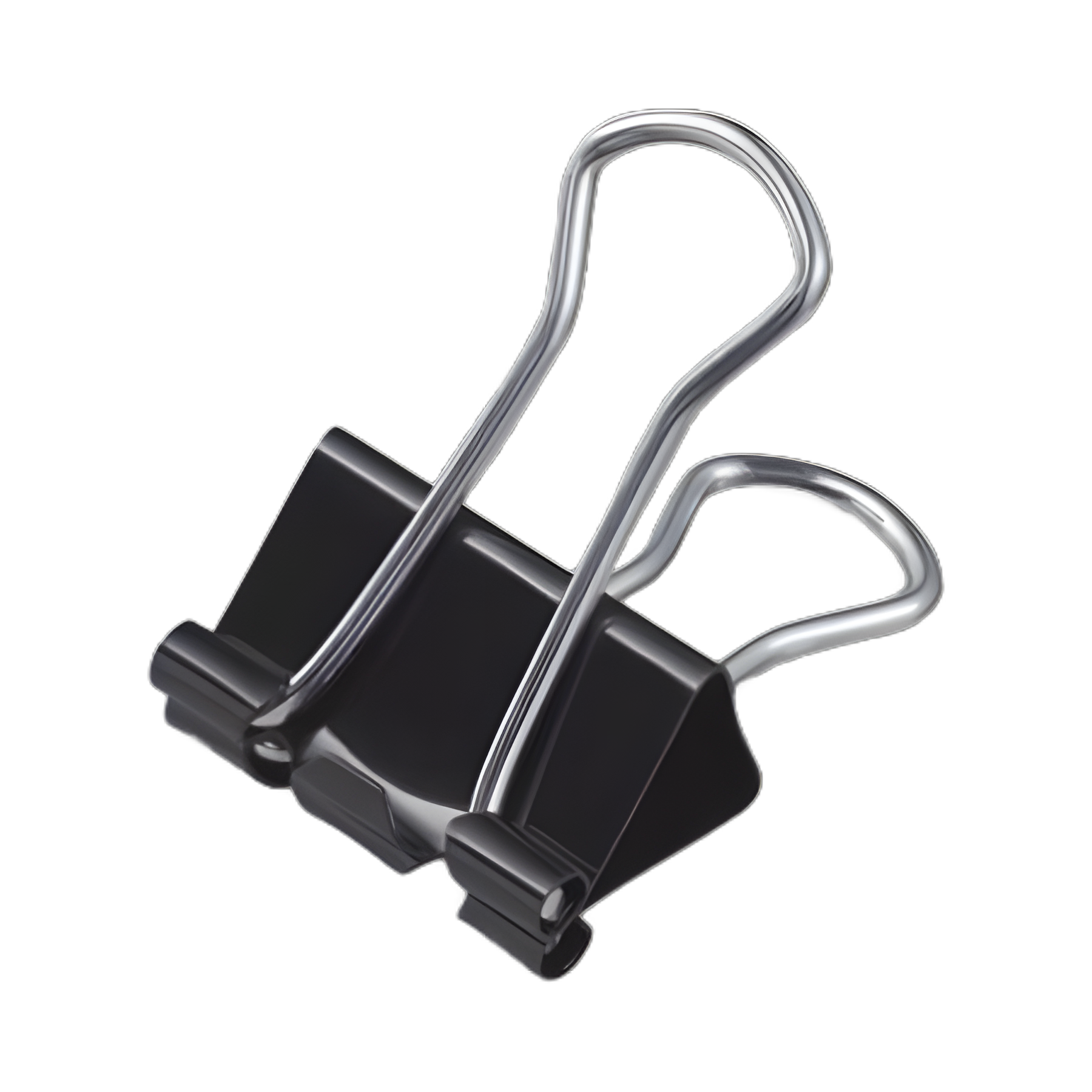 Small Black/Silver Binder Clips with Storage Tub for Medical Documentation - 40 Pack