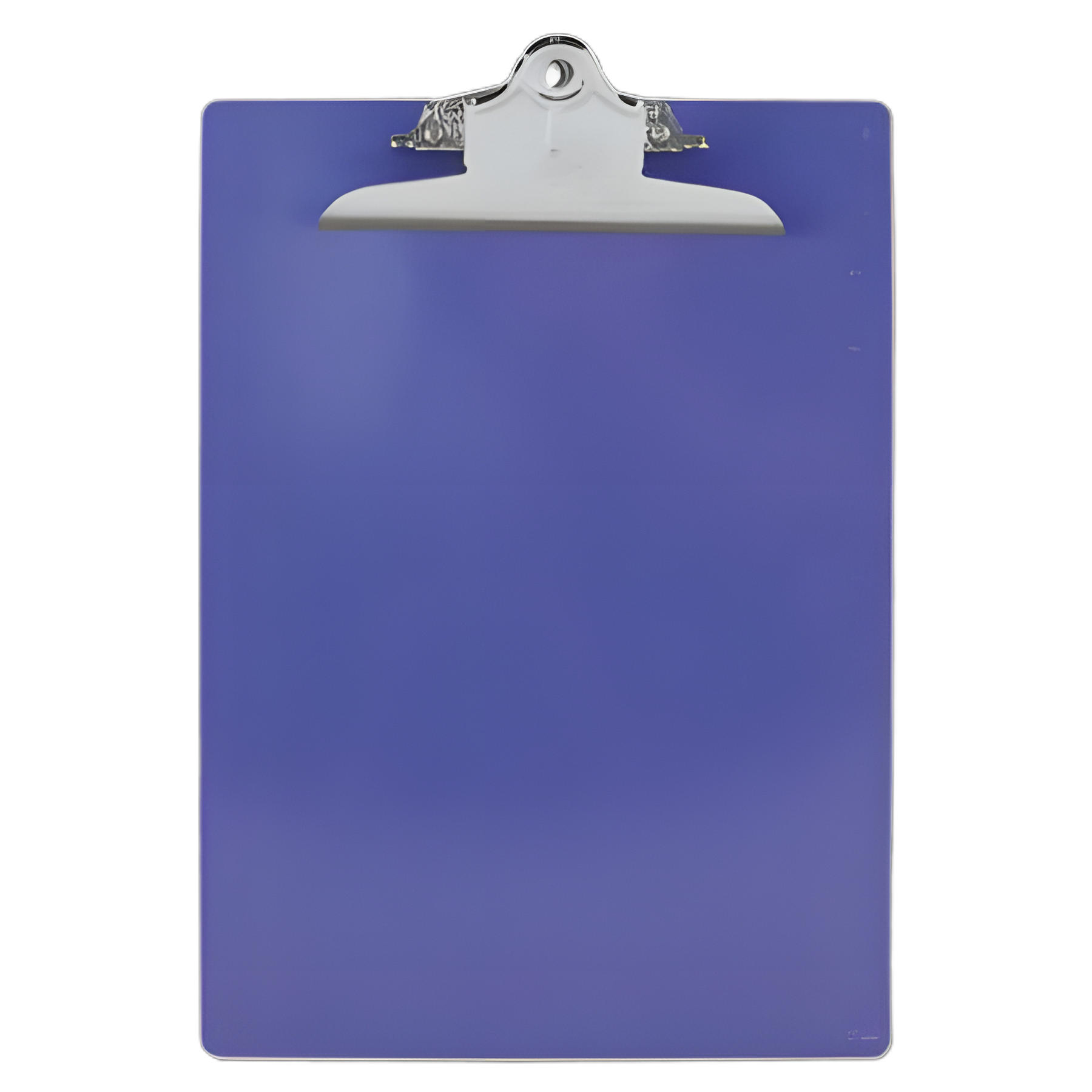 Recycled Plastic Clipboard with Ruler Edge, 1" Clip Capacity, Holds 8.5 x 11 Sheets, Purple