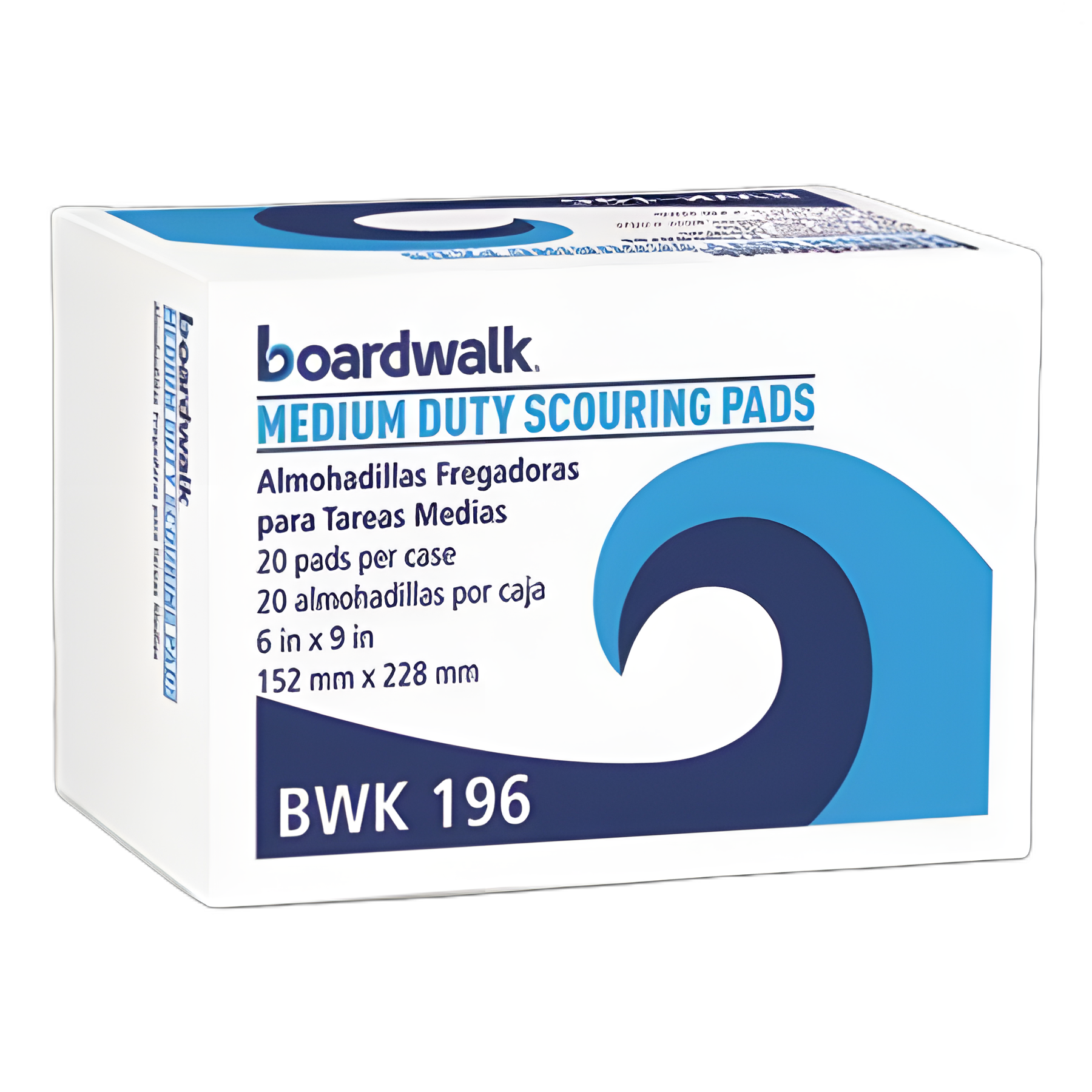 Boardwalk Medium Duty Scour Pad 6x9 for Medical Facilities