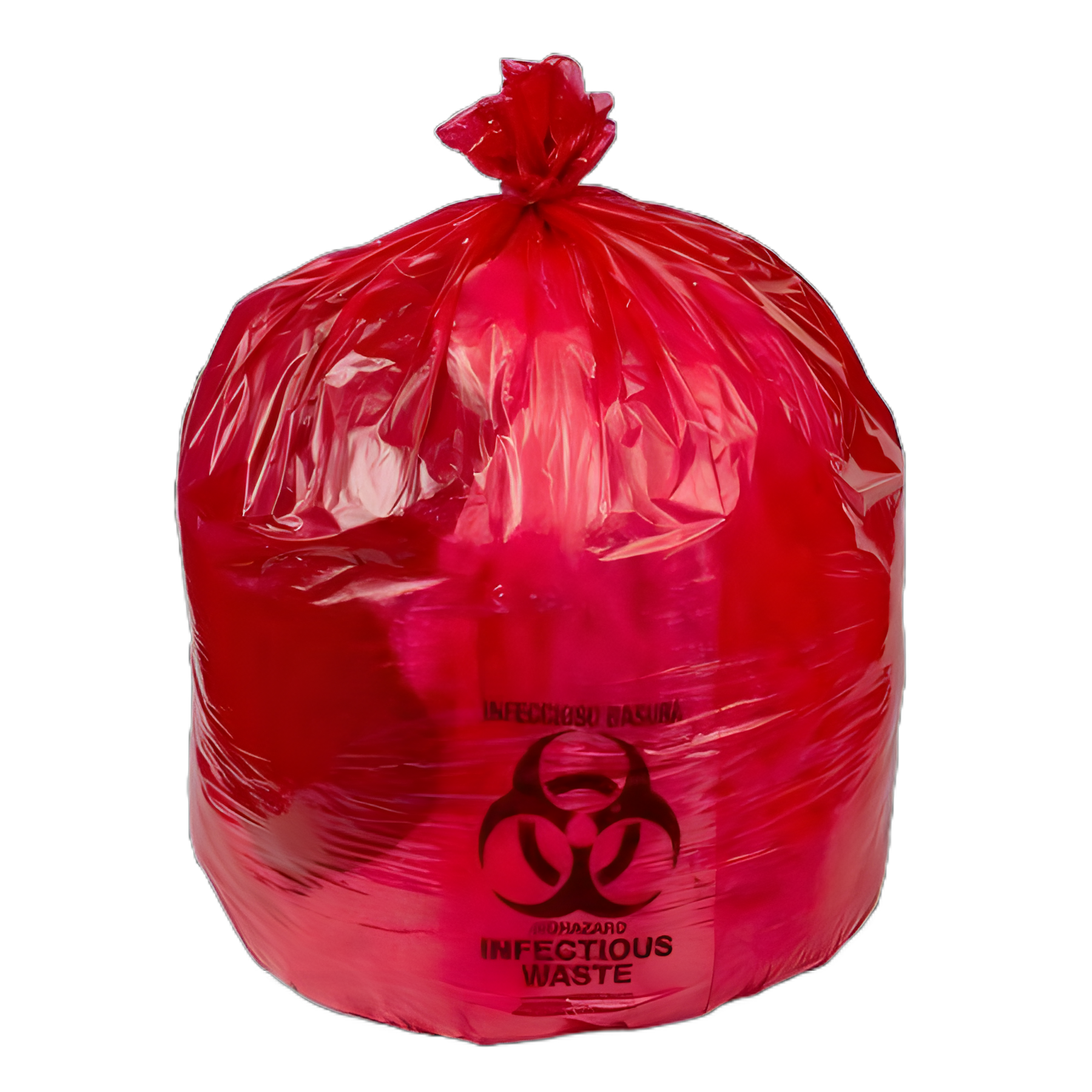 Infectious Waste Bag Colonial Bag 33 gal. Red Bag HDPE 33 X 40 Inch