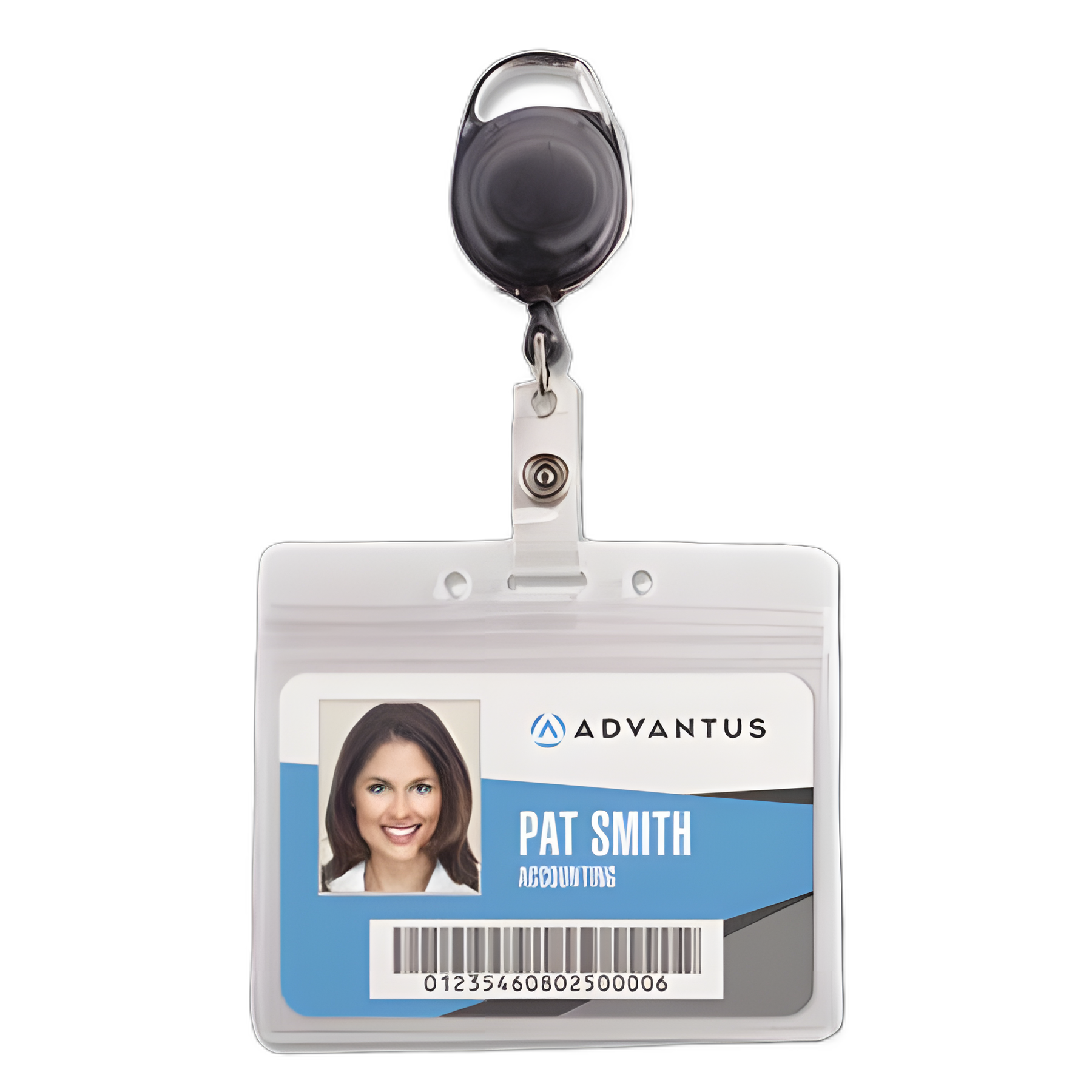 Resealable Vinyl Badge Holder with Reel for Medical Staff, 10-Pack