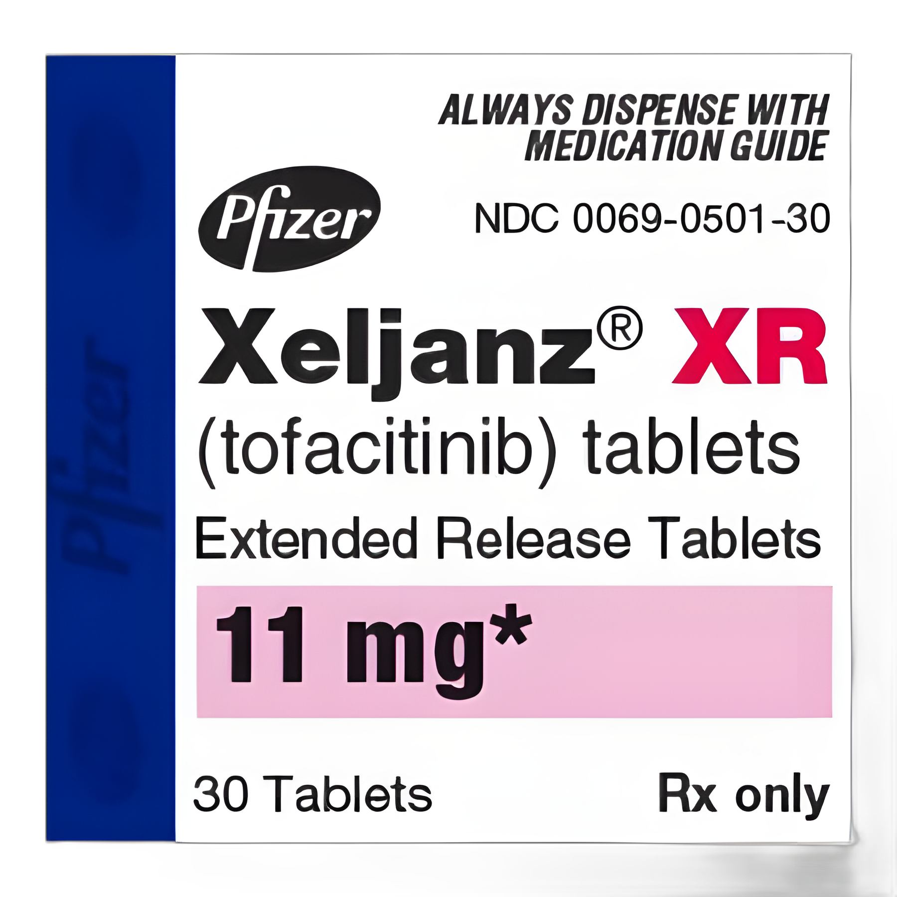 Xeljanz XR Tofacitinib Citrate 11 mg Extended-Release Tablets - Bottle of 30