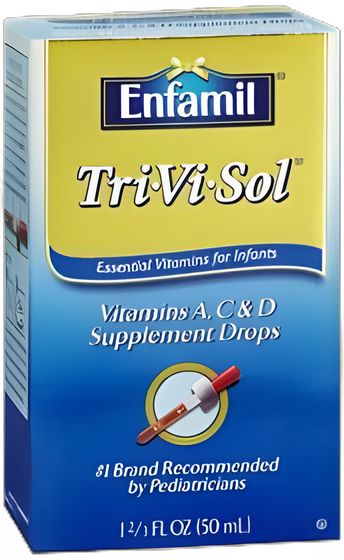 Children's Multivitamin Supplement Tri-Vi-Sol® Vitamin A / Ascorbic Acid / Vitamin D 750 IU - 35 mg - 400 IU Strength Oral Drops 50 mL Cherry Flavor