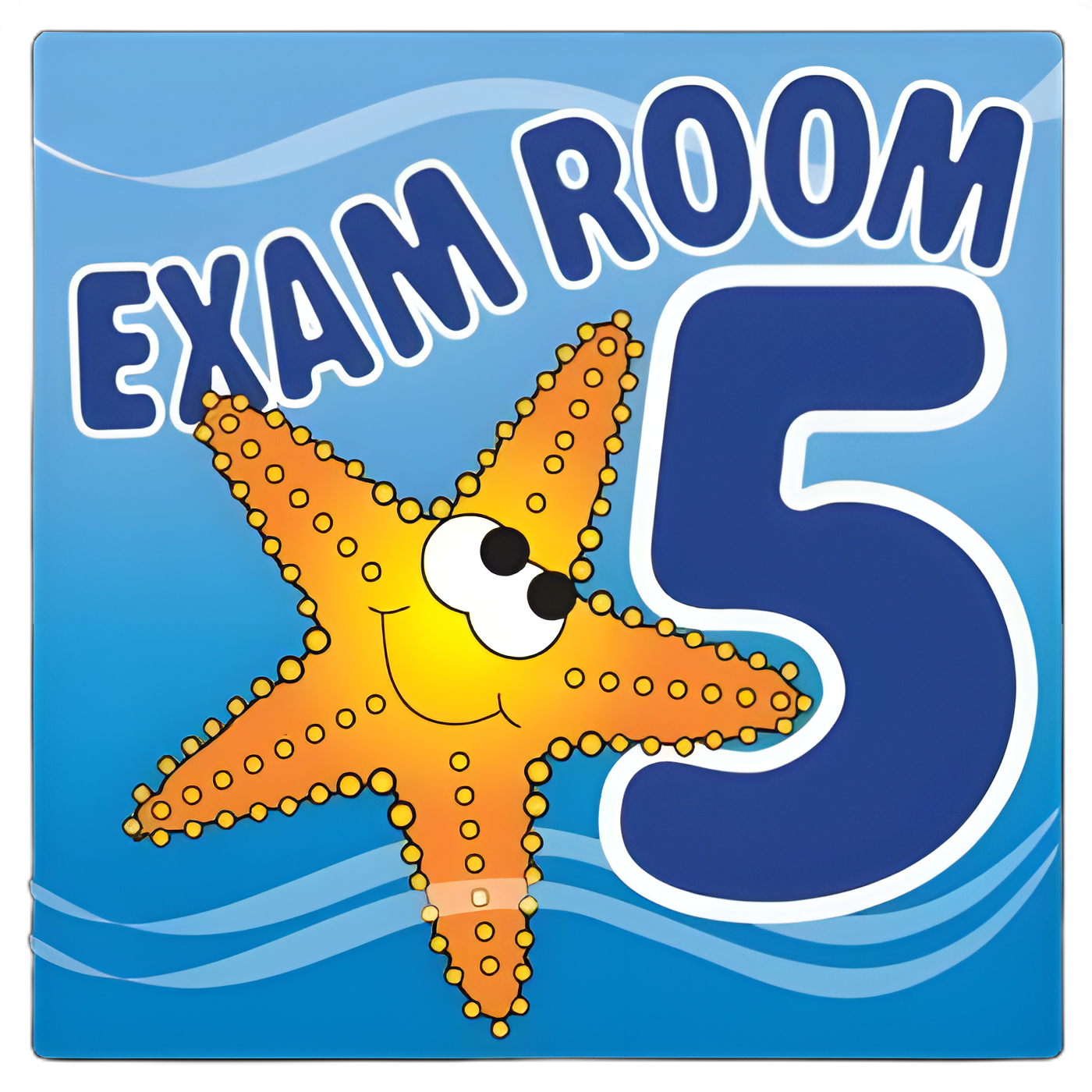 Clinton™ Exam Room 5 Door Sign - Durable, Easy-to-Mount Indicator