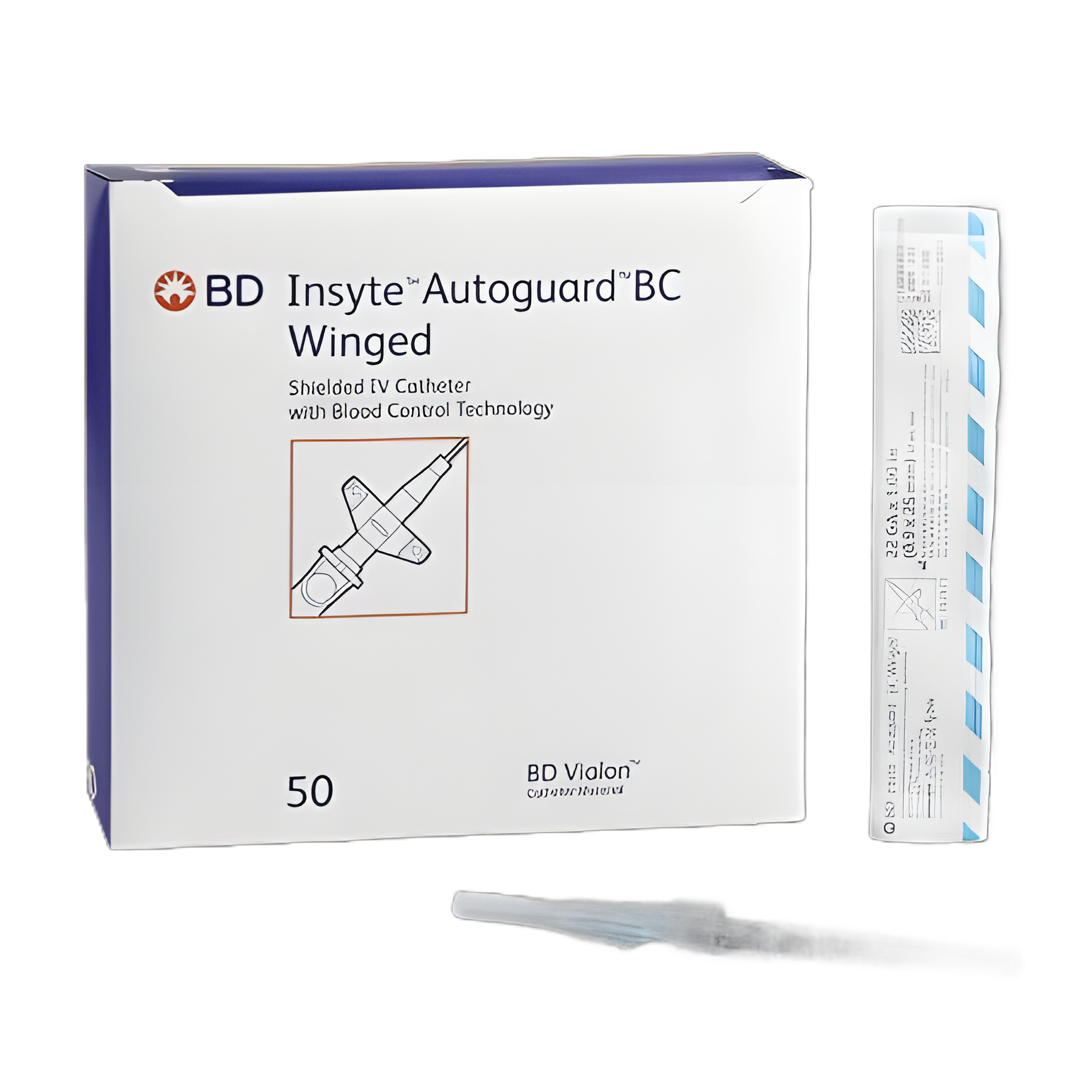 Peripheral IV Catheter Insyte™ Autoguard™ BC 22 Gauge 1 Inch Button Retracting Safety Needle - 382623