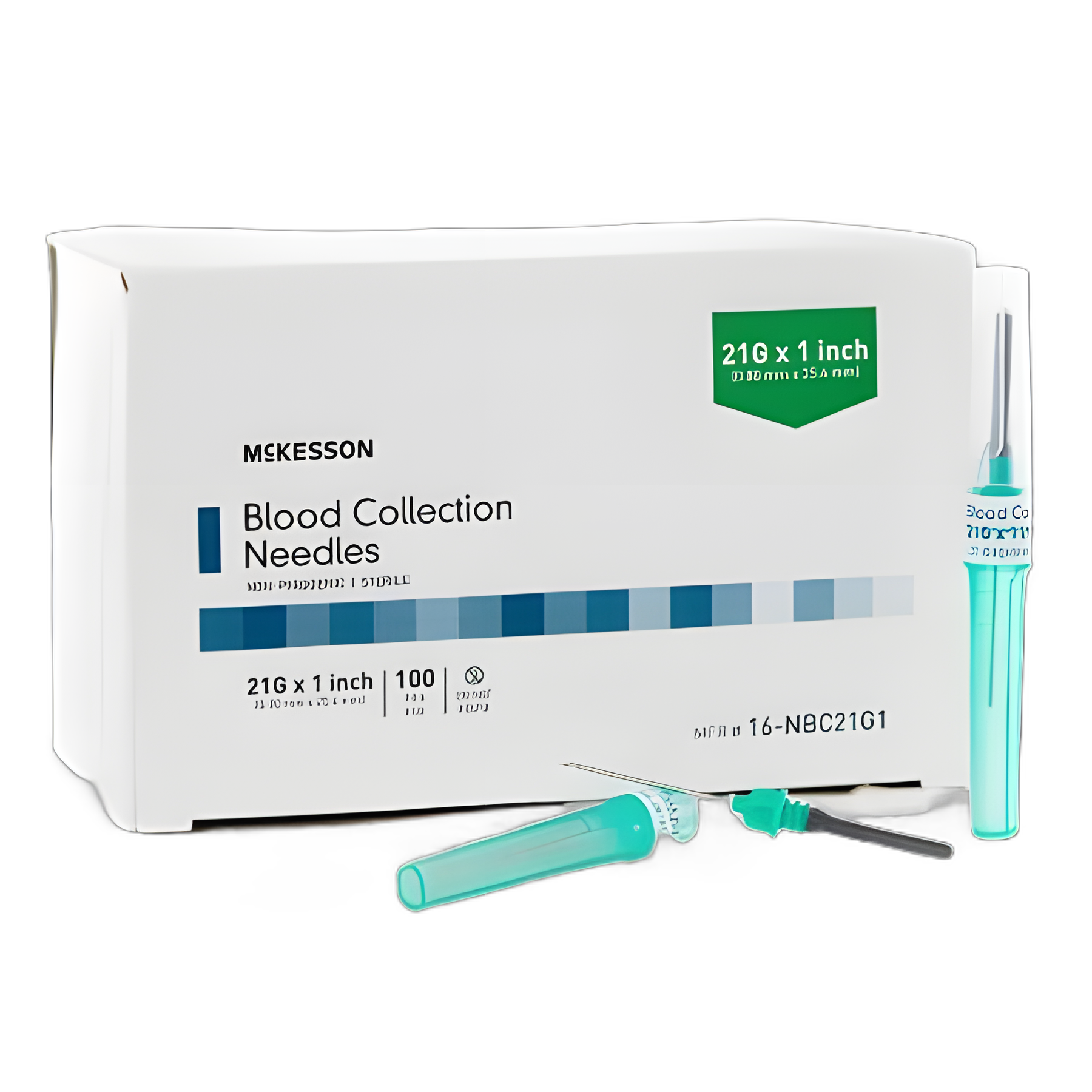 McKesson 21 Gauge 1 Inch Sterile Blood Collection Needle