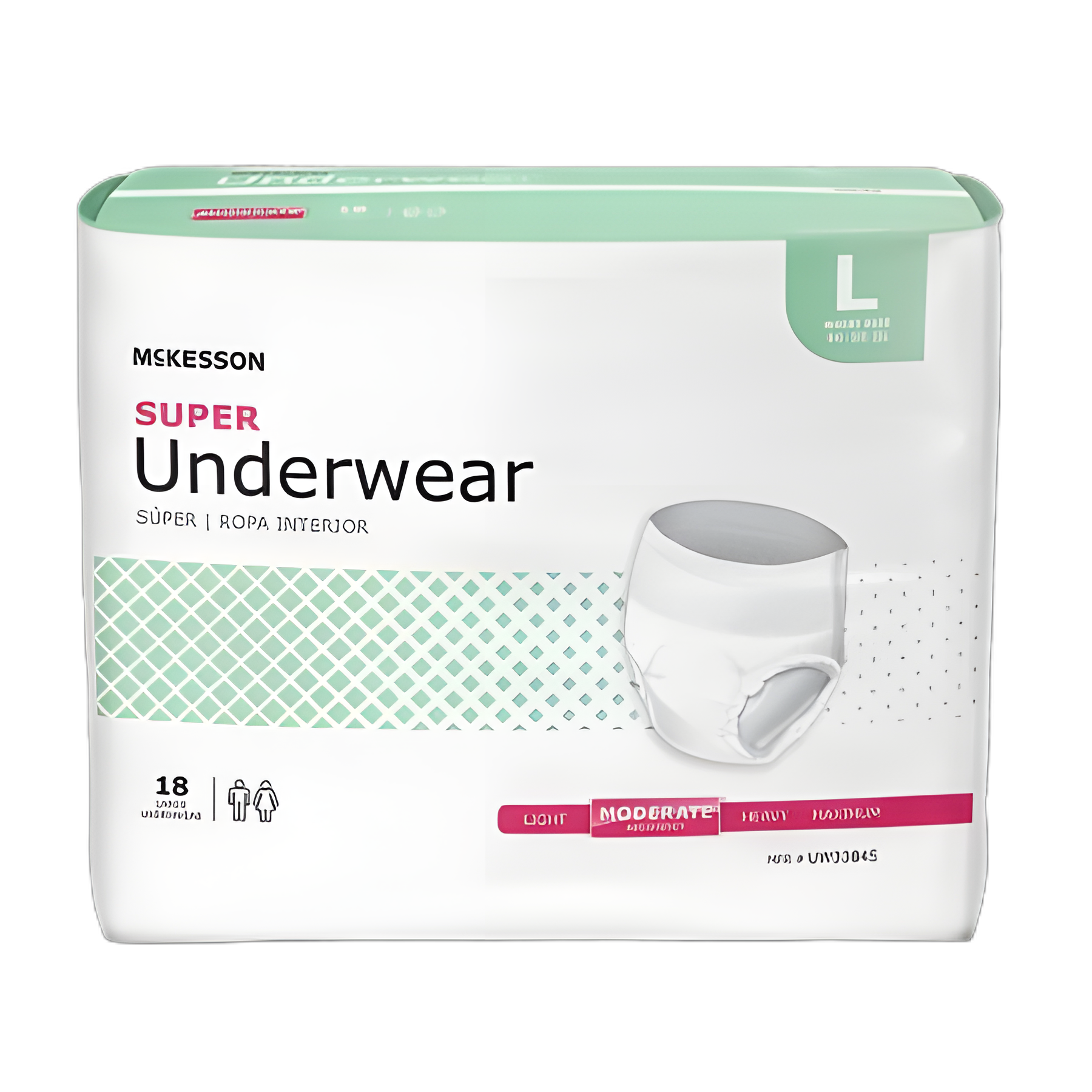 McKesson Unisex Adult Incontinence Underwear Large - Tear Away Sides, Moderate Absorbency