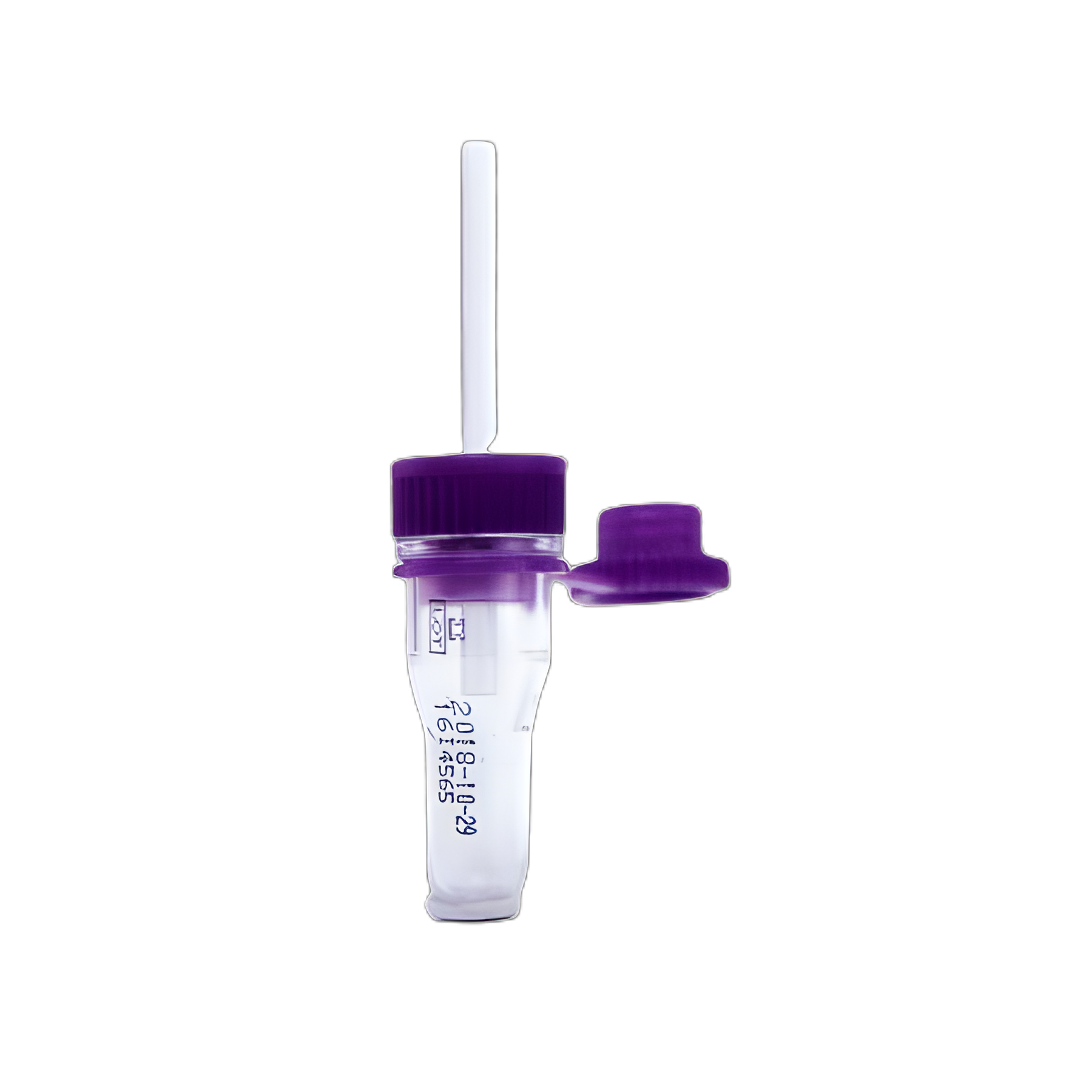 Safe-T-Fill® Capillary Blood Collection Tube K2 EDTA Additive 125 µL Pierceable Attached Cap Plastic Tube - 076011
