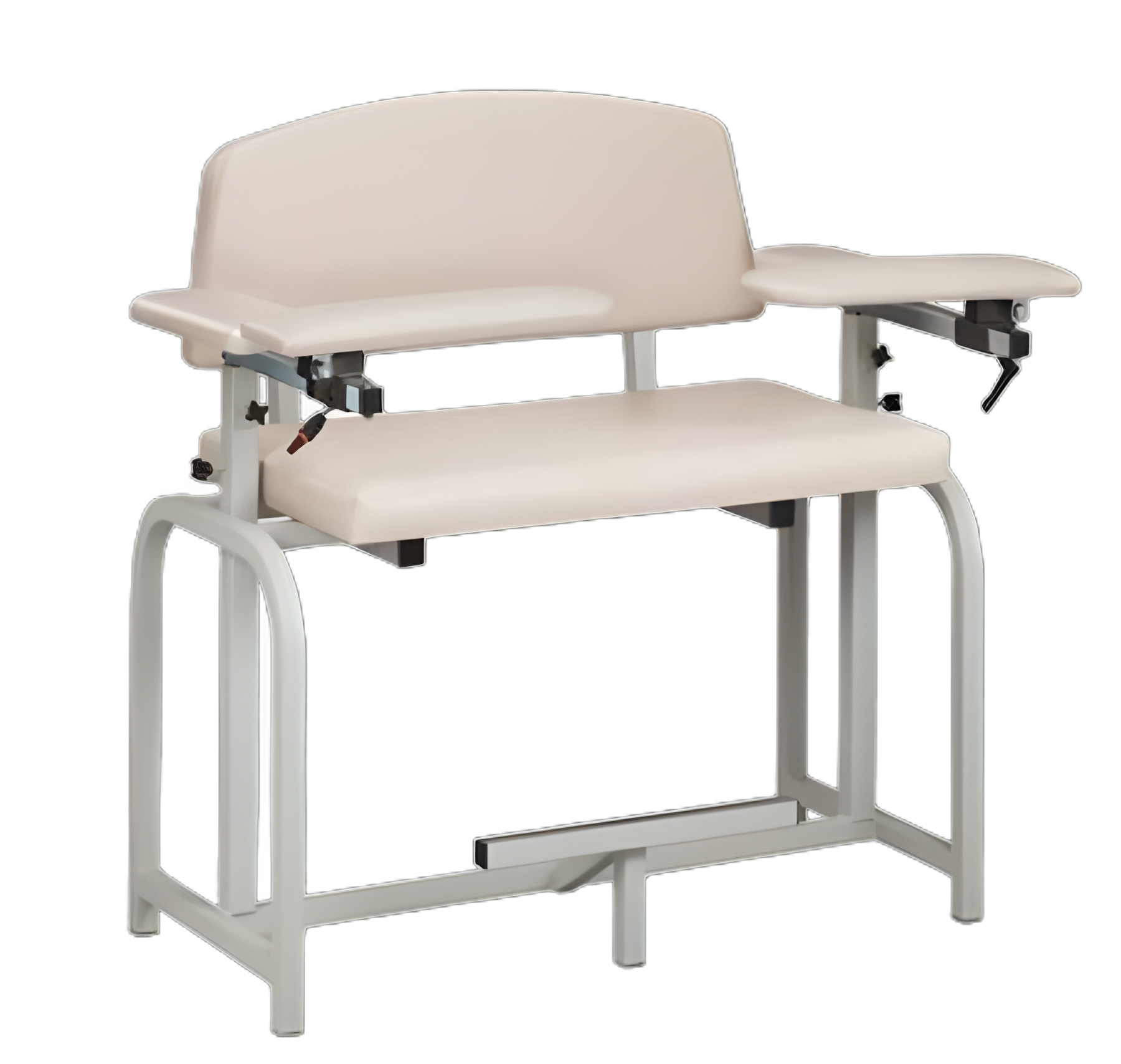 Blood Drawing Chair Lab X Series Extra Tall / Wide Double Adjustable Flip Up Armrests Desert Tan